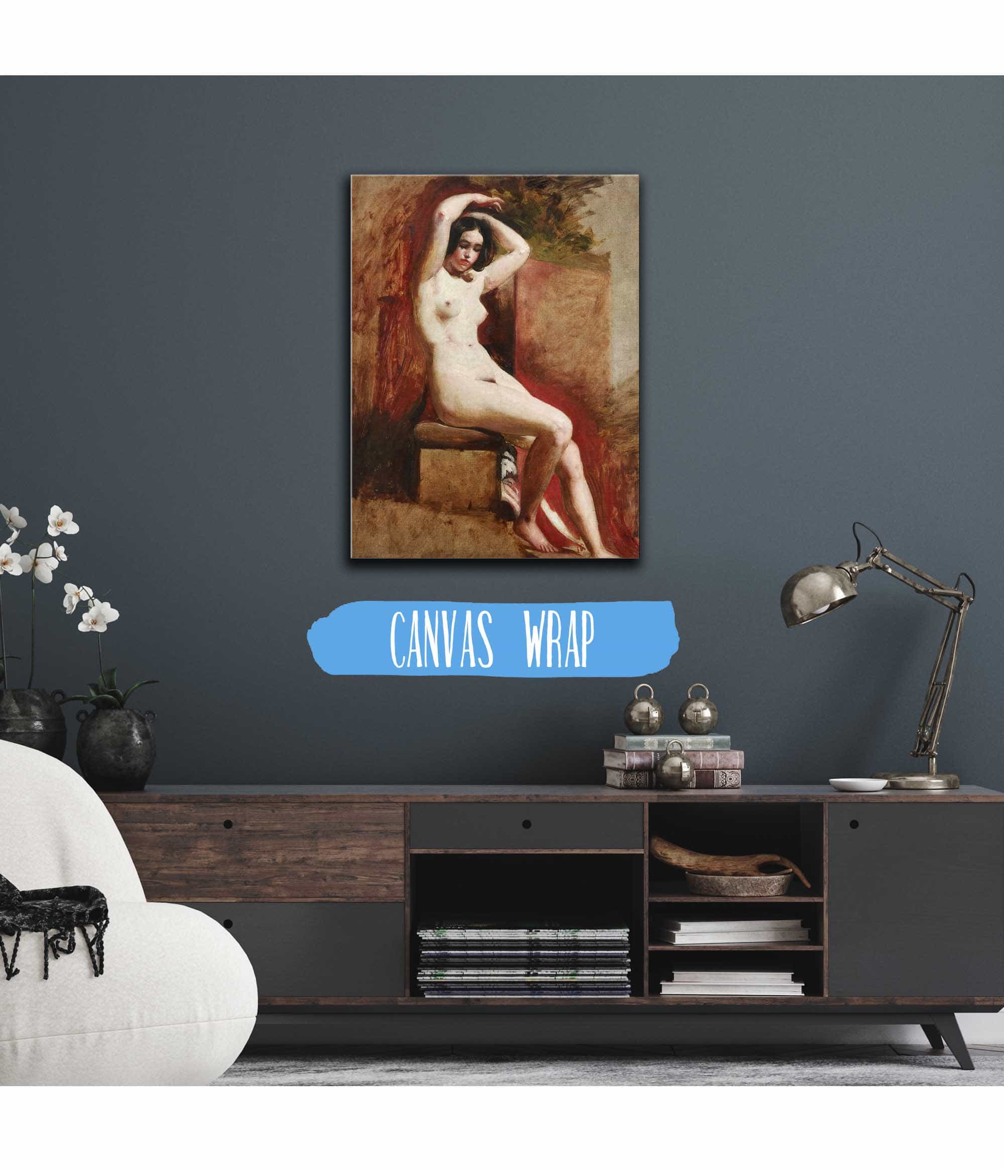 Seated Academic Nude by William Etty - Image 3