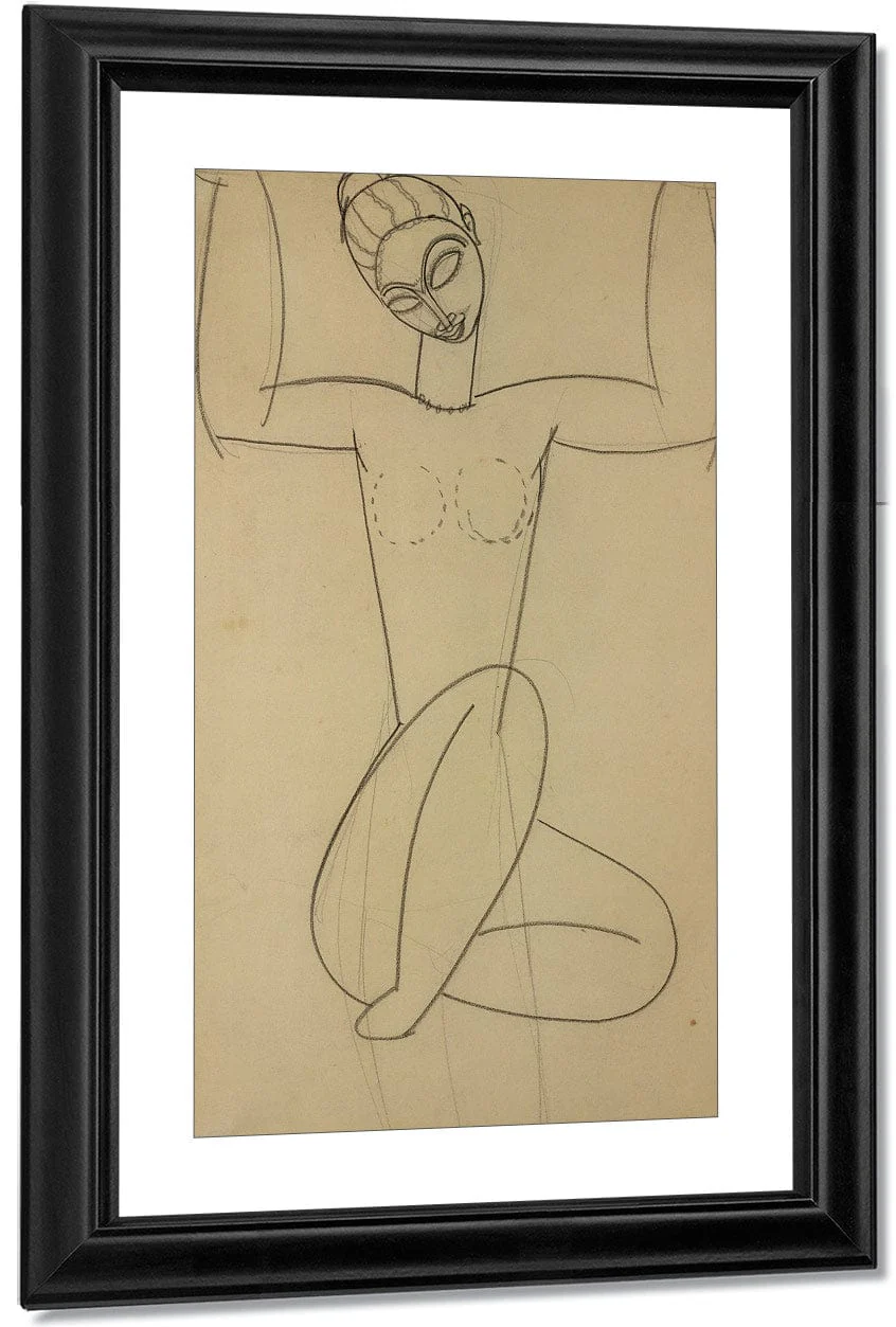 Seated Caryatid By Amedeo Modigliani - Image 3