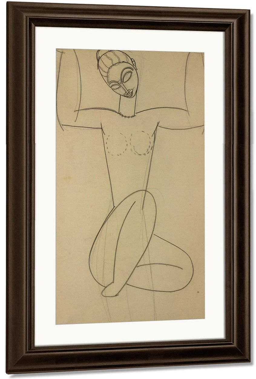 Seated Caryatid By Amedeo Modigliani - Image 4