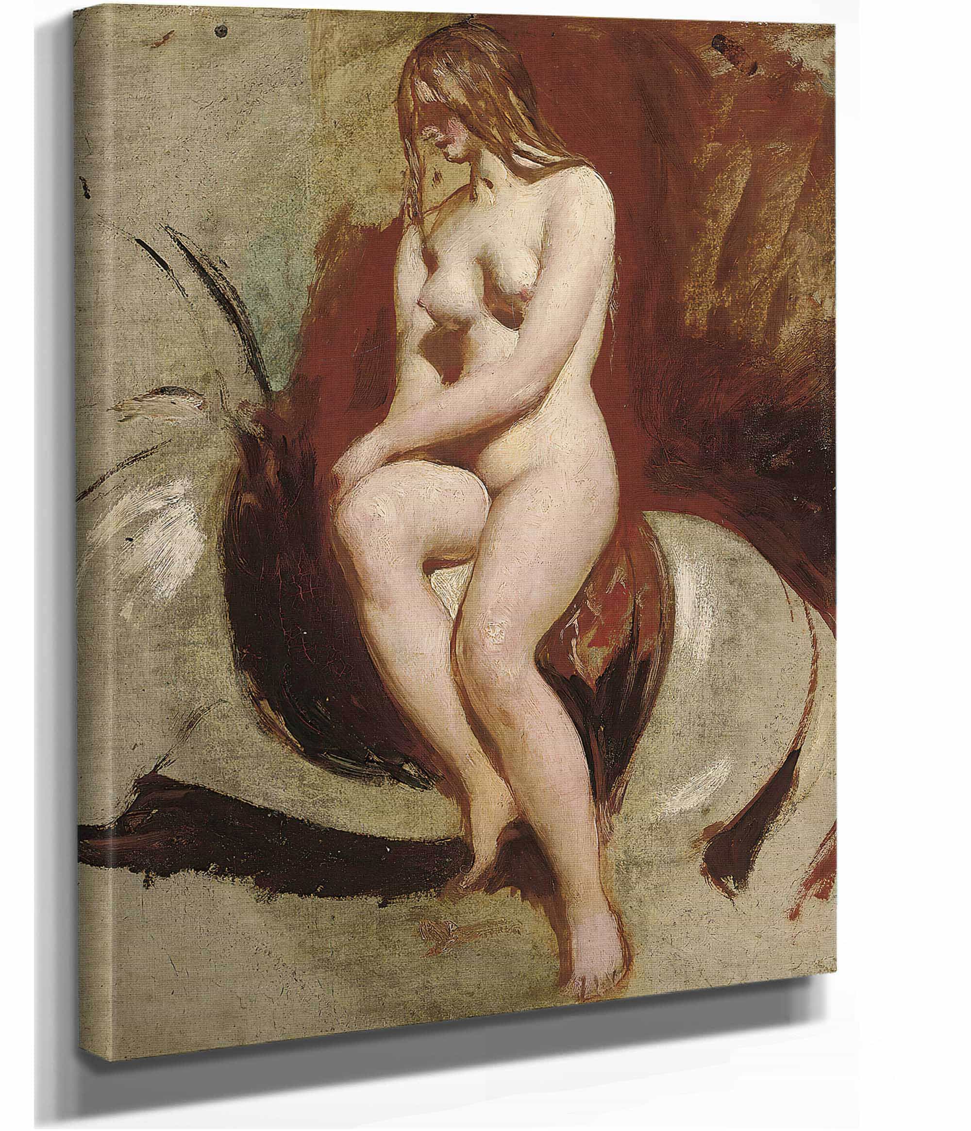 Seated Female Nude by William Etty - Image 2