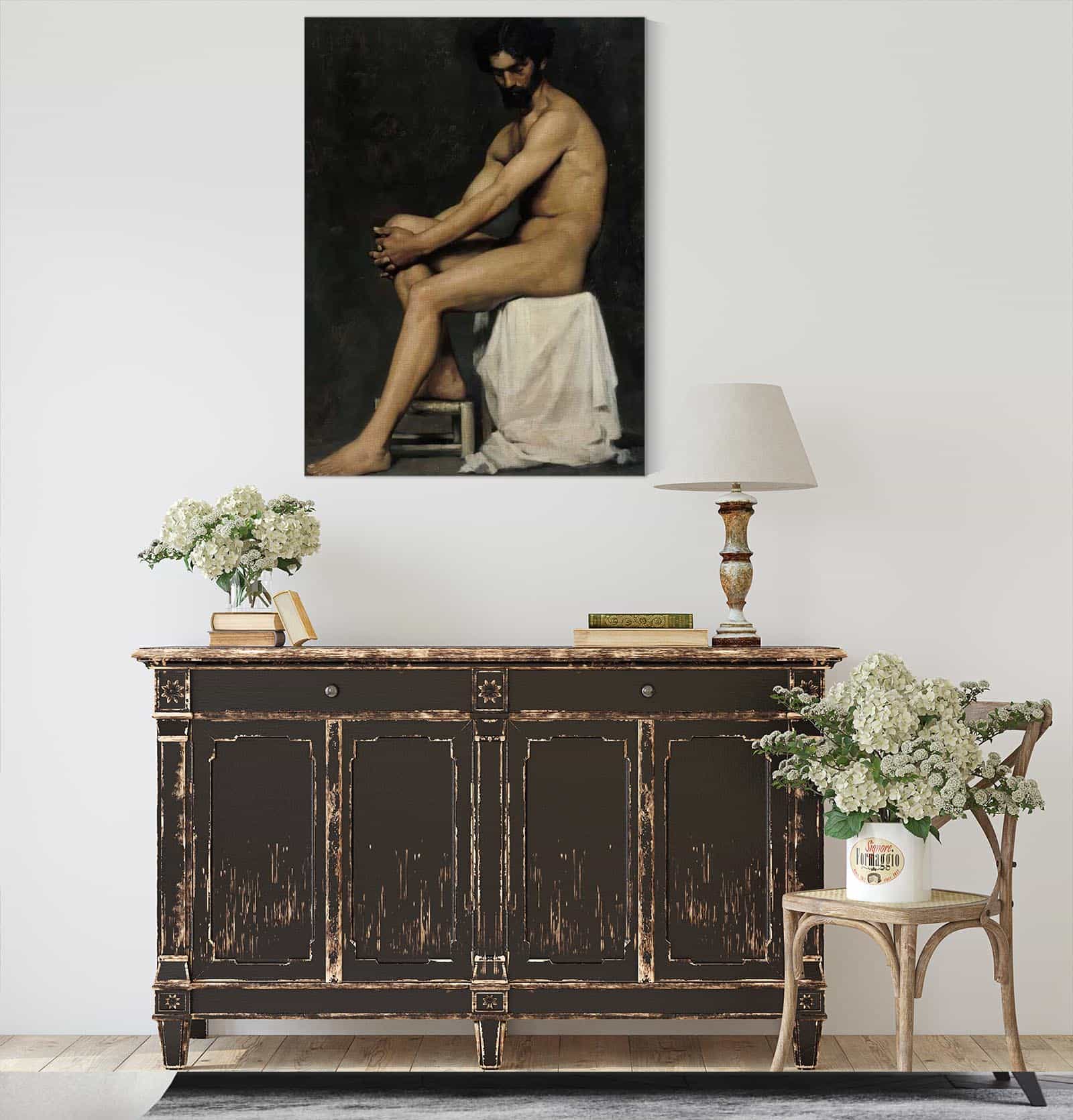 Seated Man by Albert Edelfelt - Image 4