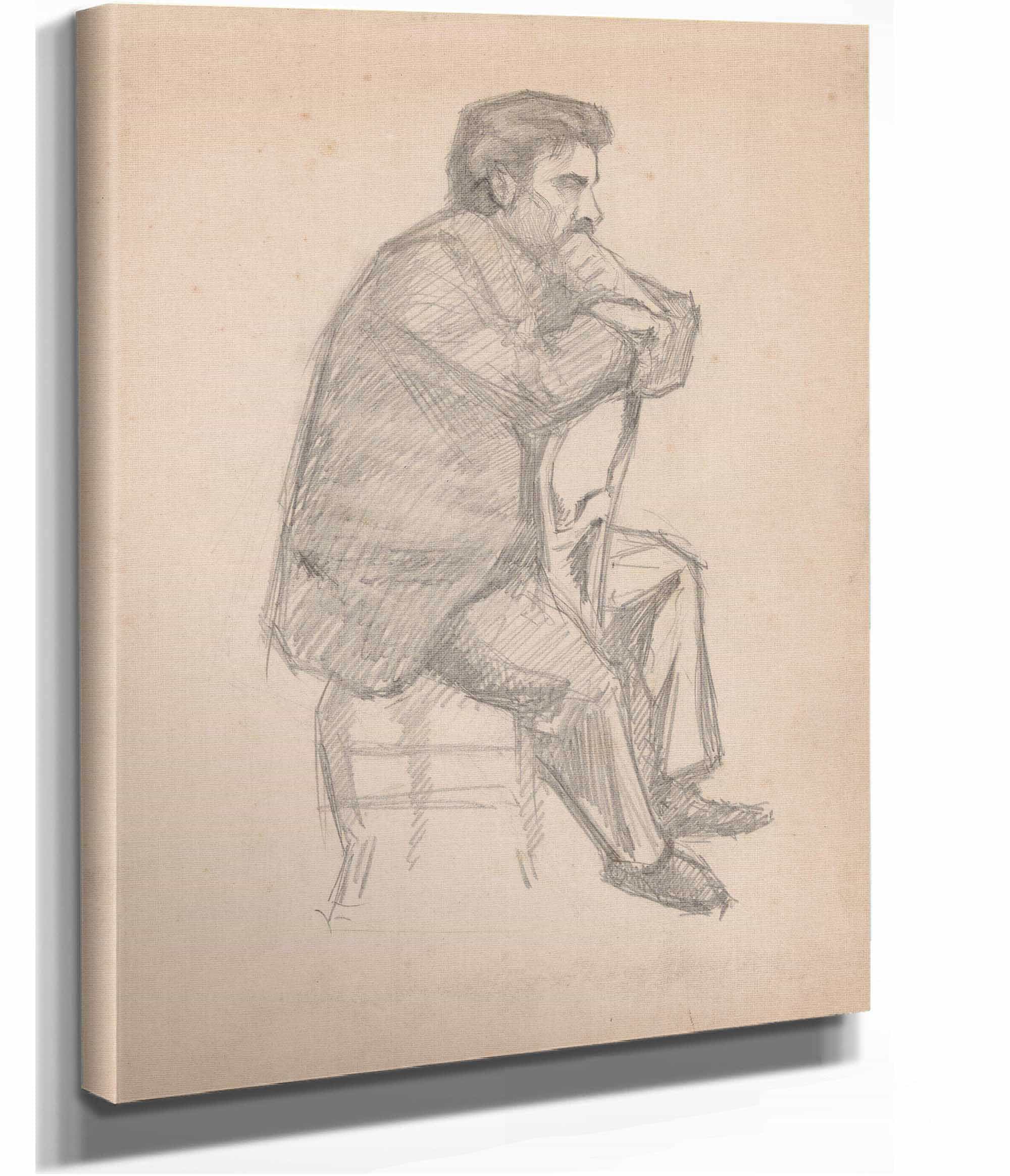 Seated Man by Jules Schmalzigaug - Image 2