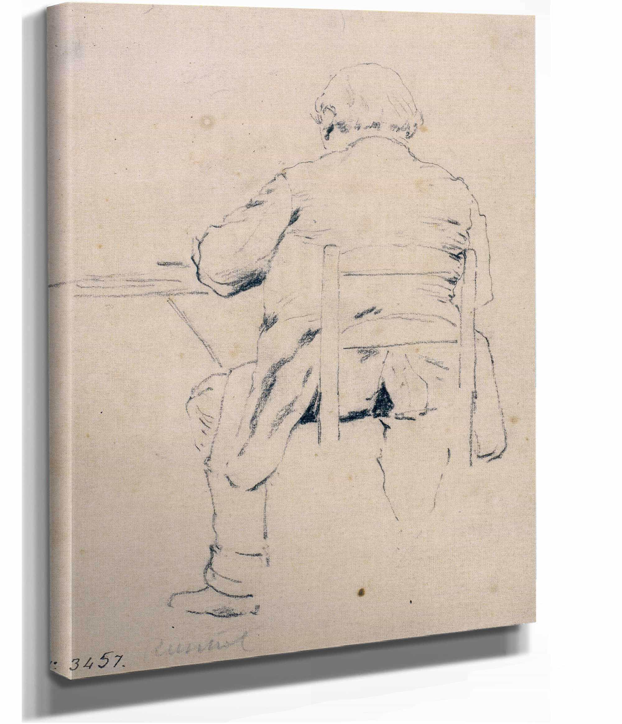 Seated Man From Behind by Santiago Rusinol - Image 2