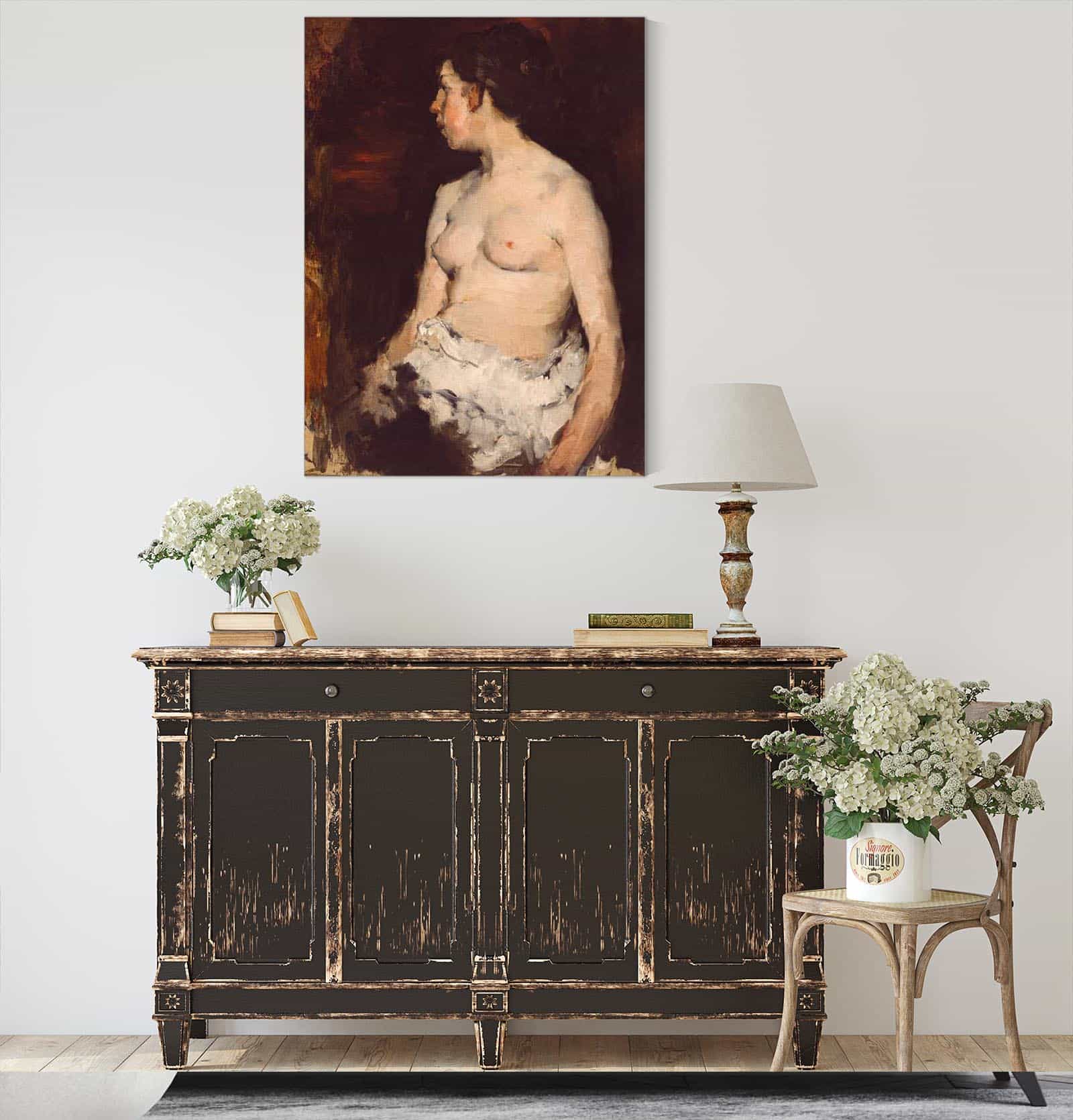 Seated Nude by Frank Duveneck - Image 4