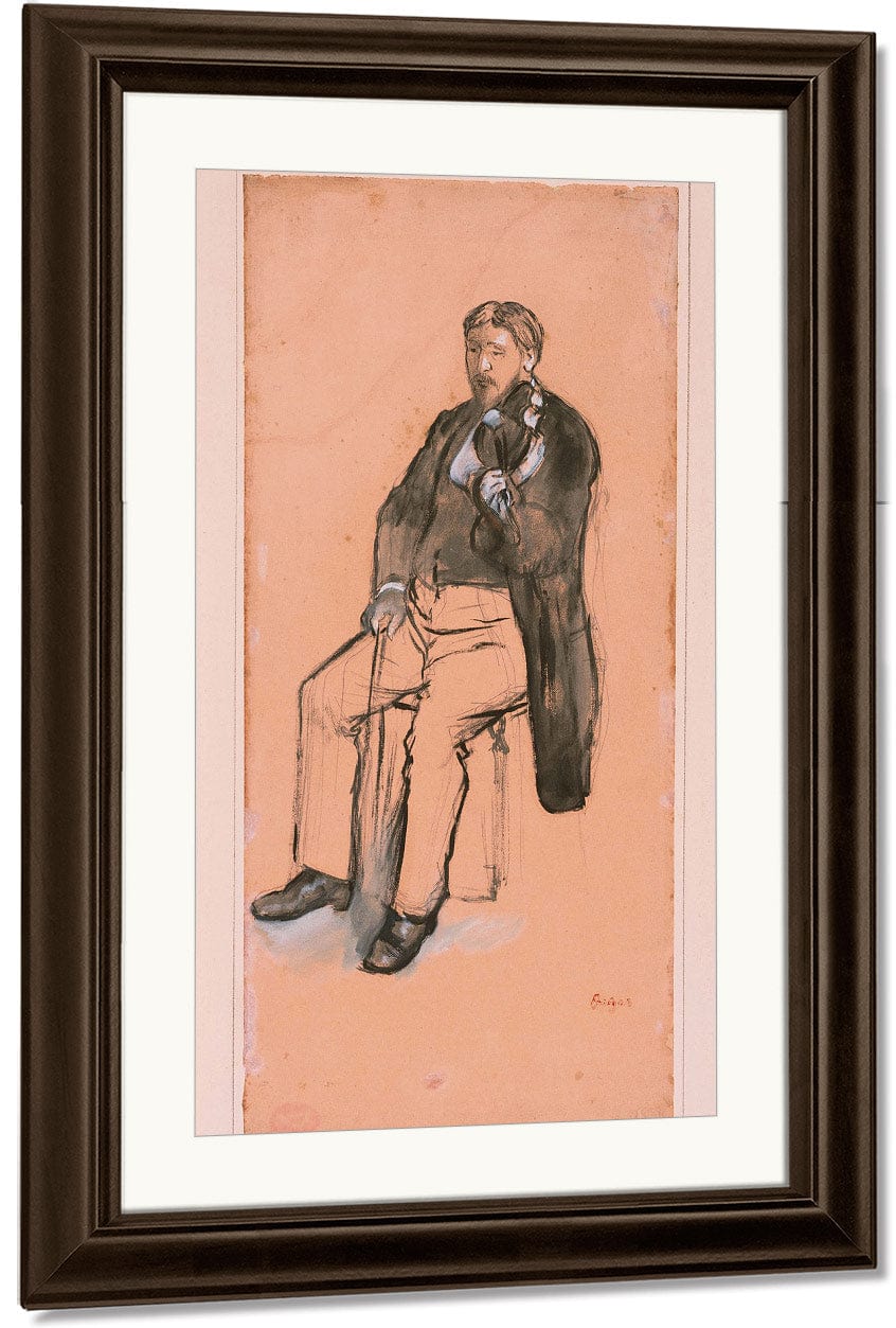 Seated Violin Player By Edgar Degas - Image 4