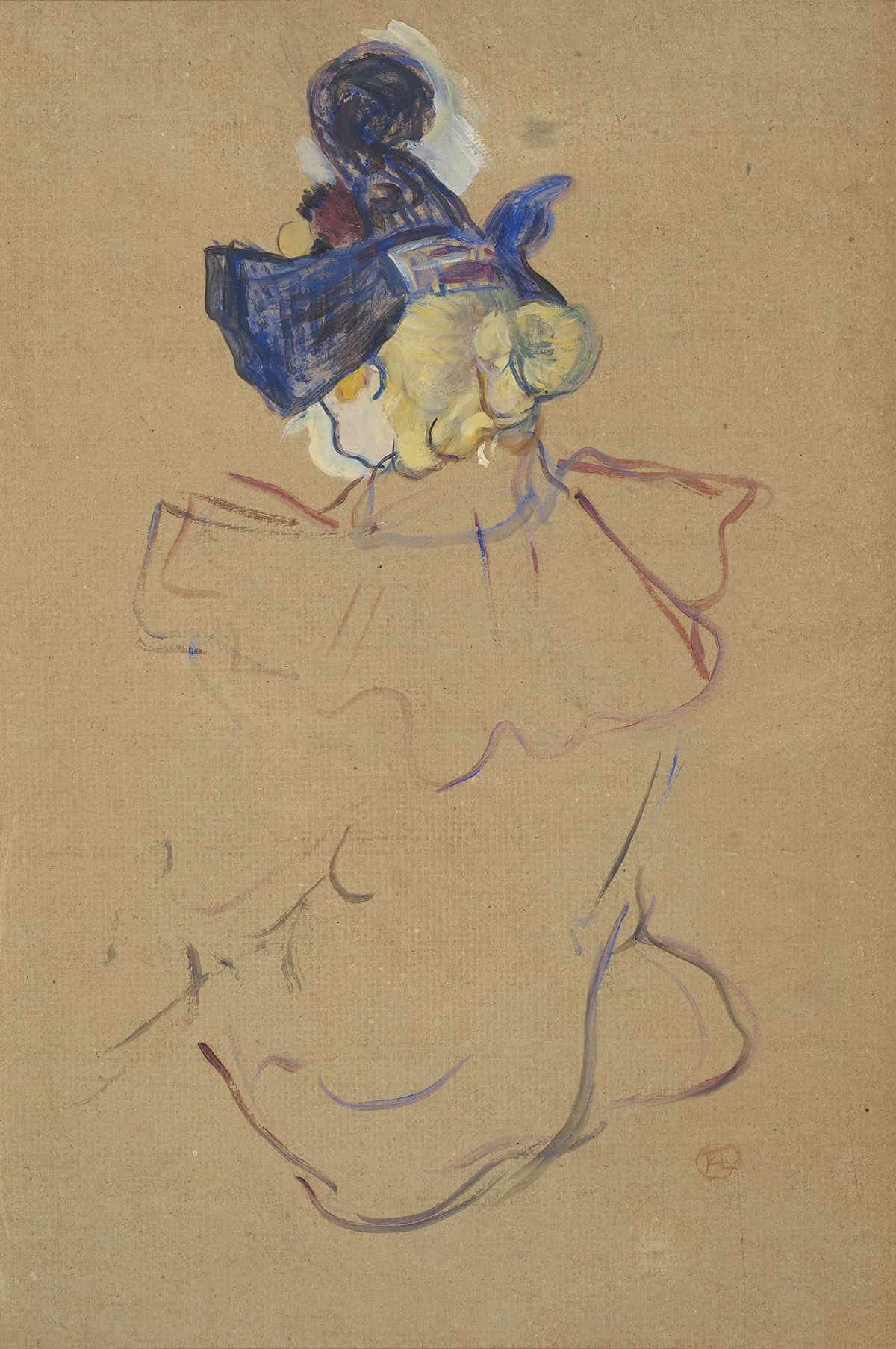 Seated Woman From Behind Study For Au Moulin Rouge by Henri De Toulouse Lautrec - Image 3