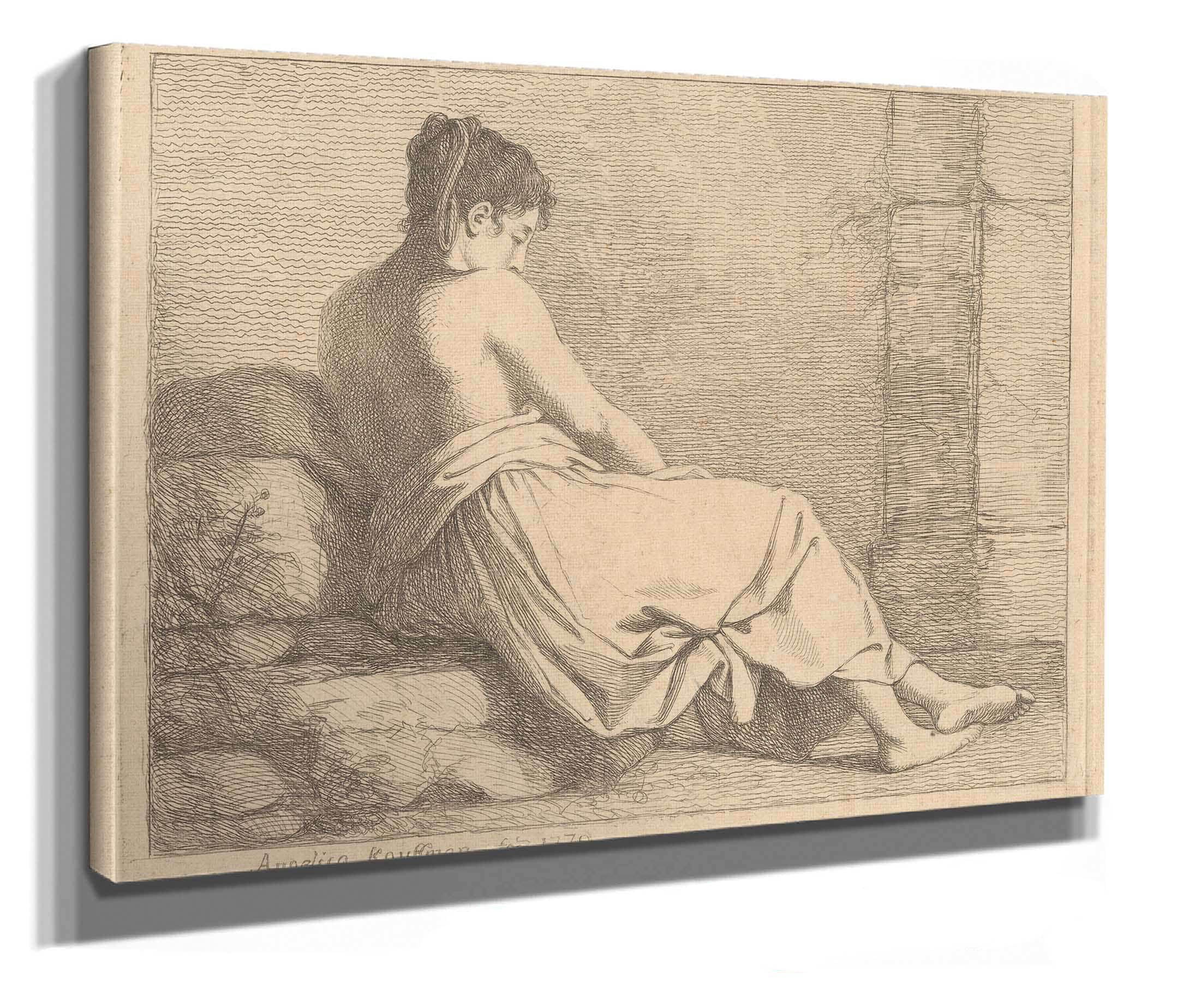 Seated Woman Le Blanc by Angelica Kauffmann - Image 2