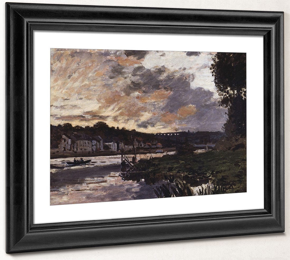 Seine At Bougival, Evening By Claude Monet - Image 2