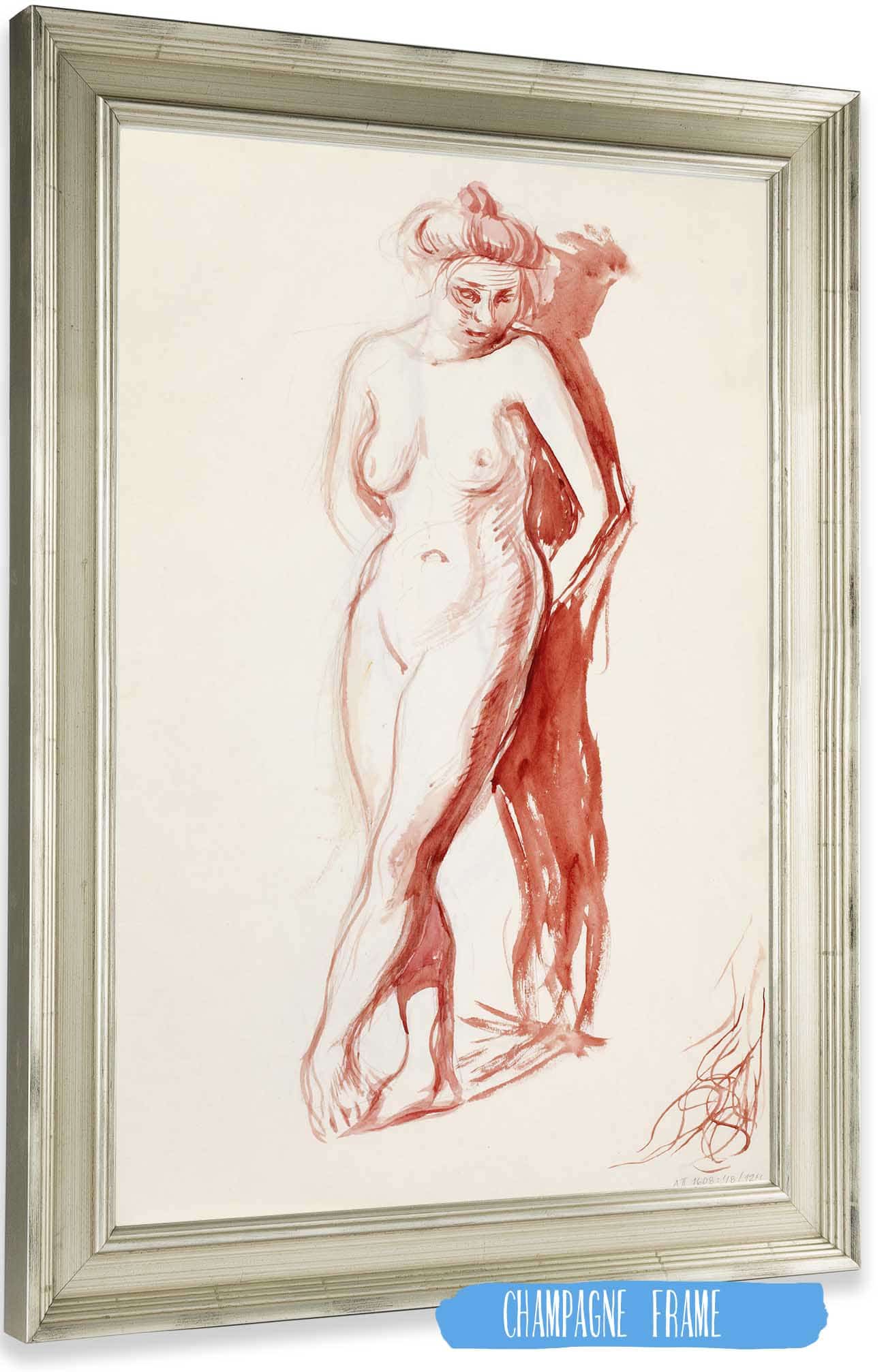 Seisova Seinaan Nojaava Malli by Magnus Enckell