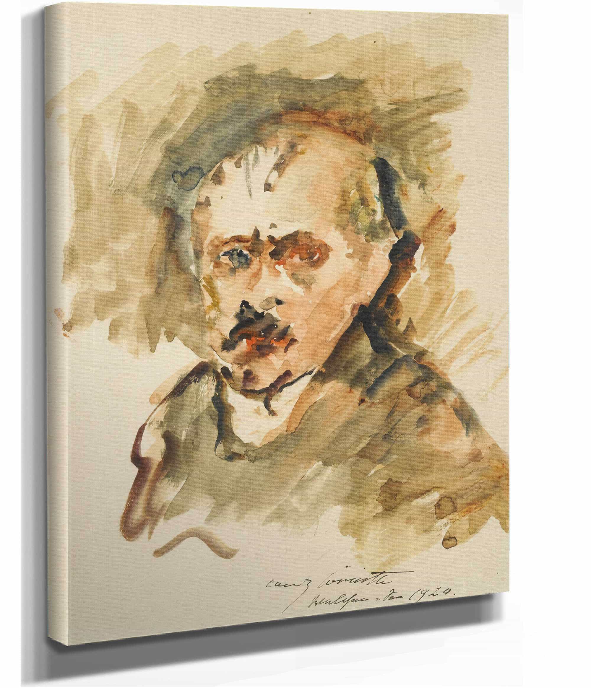 Selbstbildnis Mit Schnurrbart Self Portrait With Moustache by Lovis Corinth - Image 2