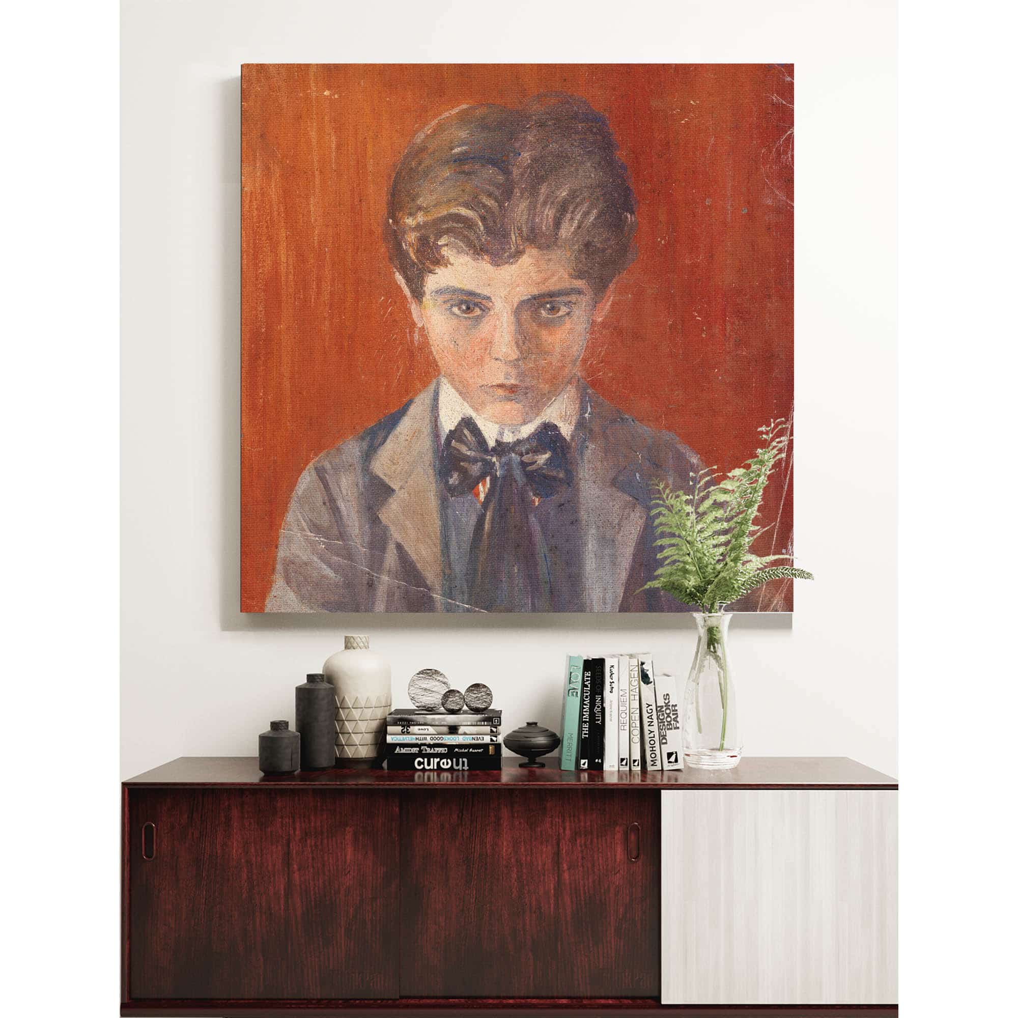 Selbstbildnis Vor Rotem Hintergrund by Egon Schiele - Image 5