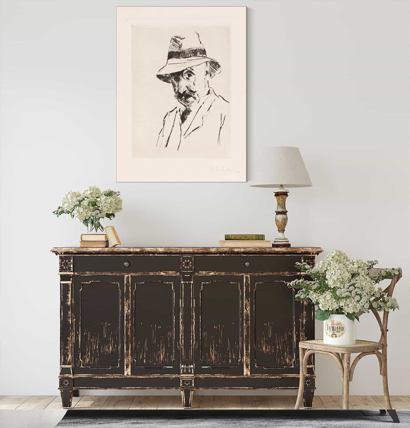 Selbstportrait Mit Dem Hut Auf Dem Kopf by Max Liebermann - Image 4