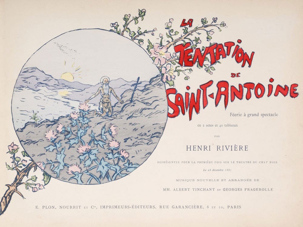 Selected Pages From The Shadow Theater Album La Tentation De Saint Antoine (Temptation Of Saint Anthony) By Henri Riviere - Image 5