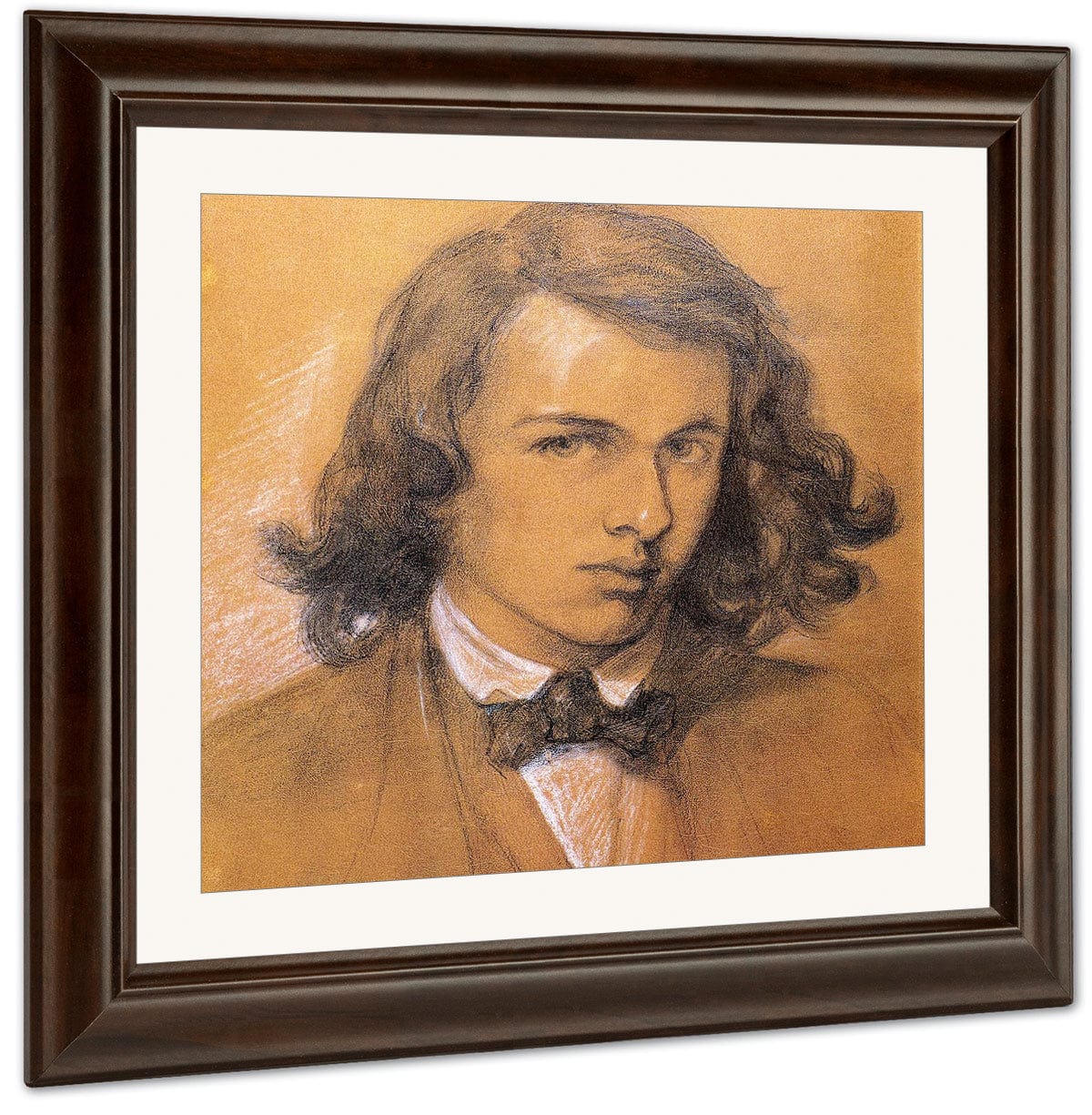 Self Portrait 1847 Chalk Pen National Portrait Gallery By Dante Gabriel Rossetti - Image 3