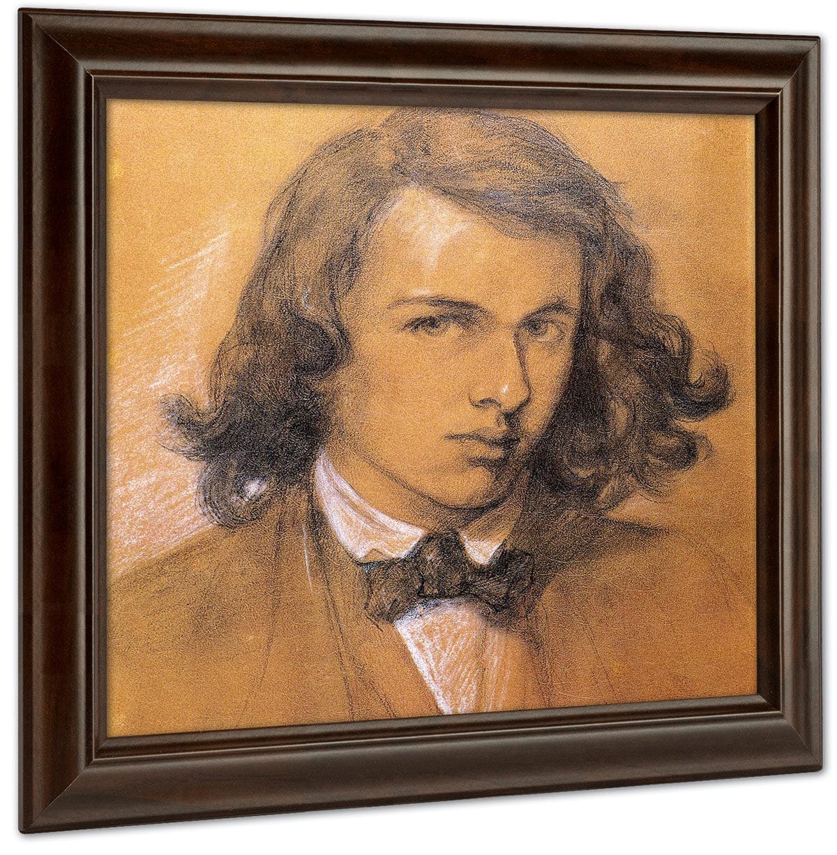 Self Portrait 1847 Chalk Pen National Portrait Gallery By Dante Gabriel Rossetti - Image 4