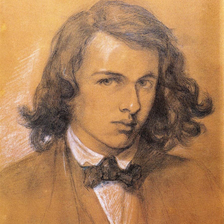 Self Portrait 1847 Chalk Pen National Portrait Gallery By Dante Gabriel Rossetti - Image 5