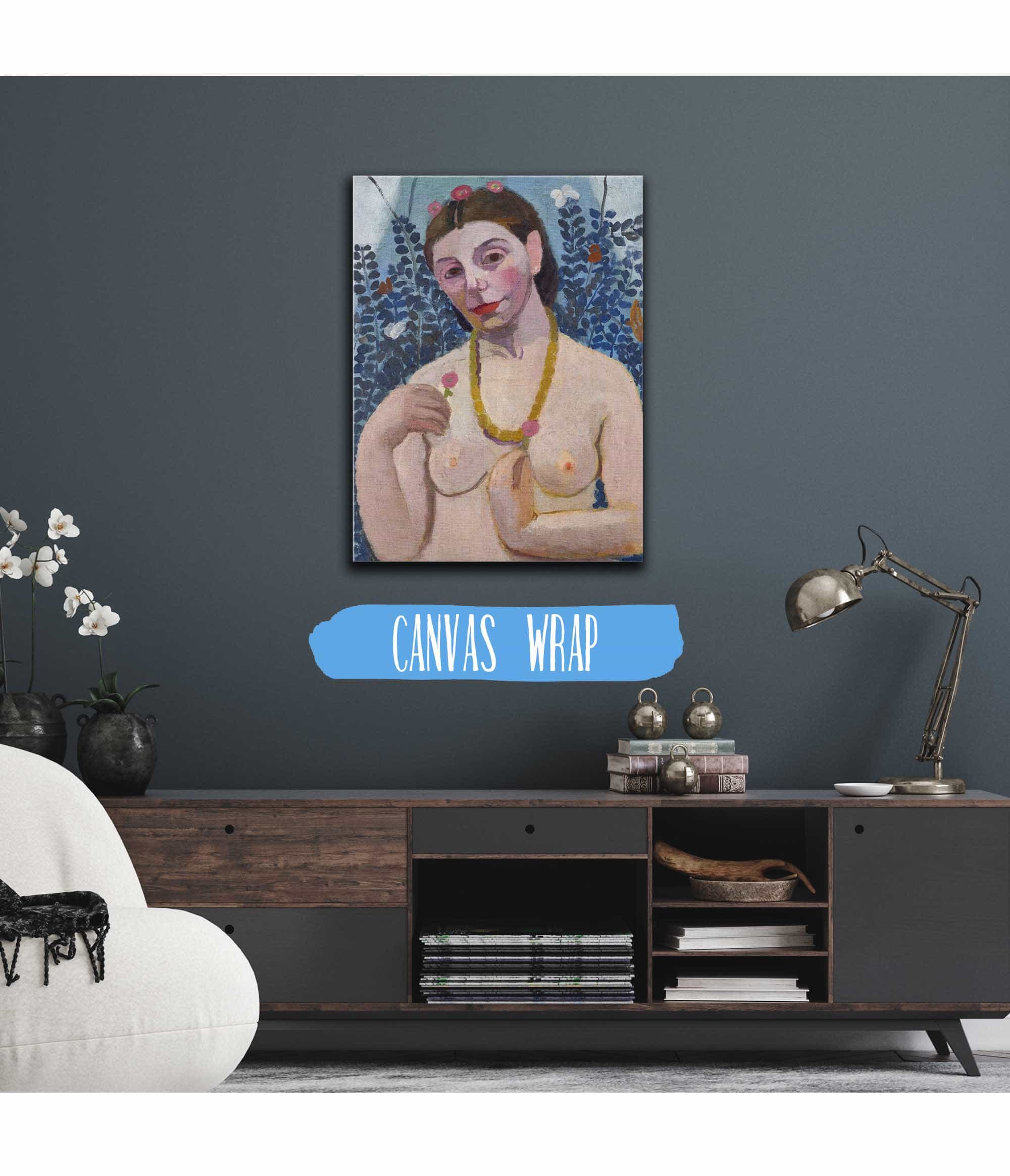 Self Portrait As A Half Length Nude With Amber Necklace Ii by Paula Modersohn Becker - Image 3