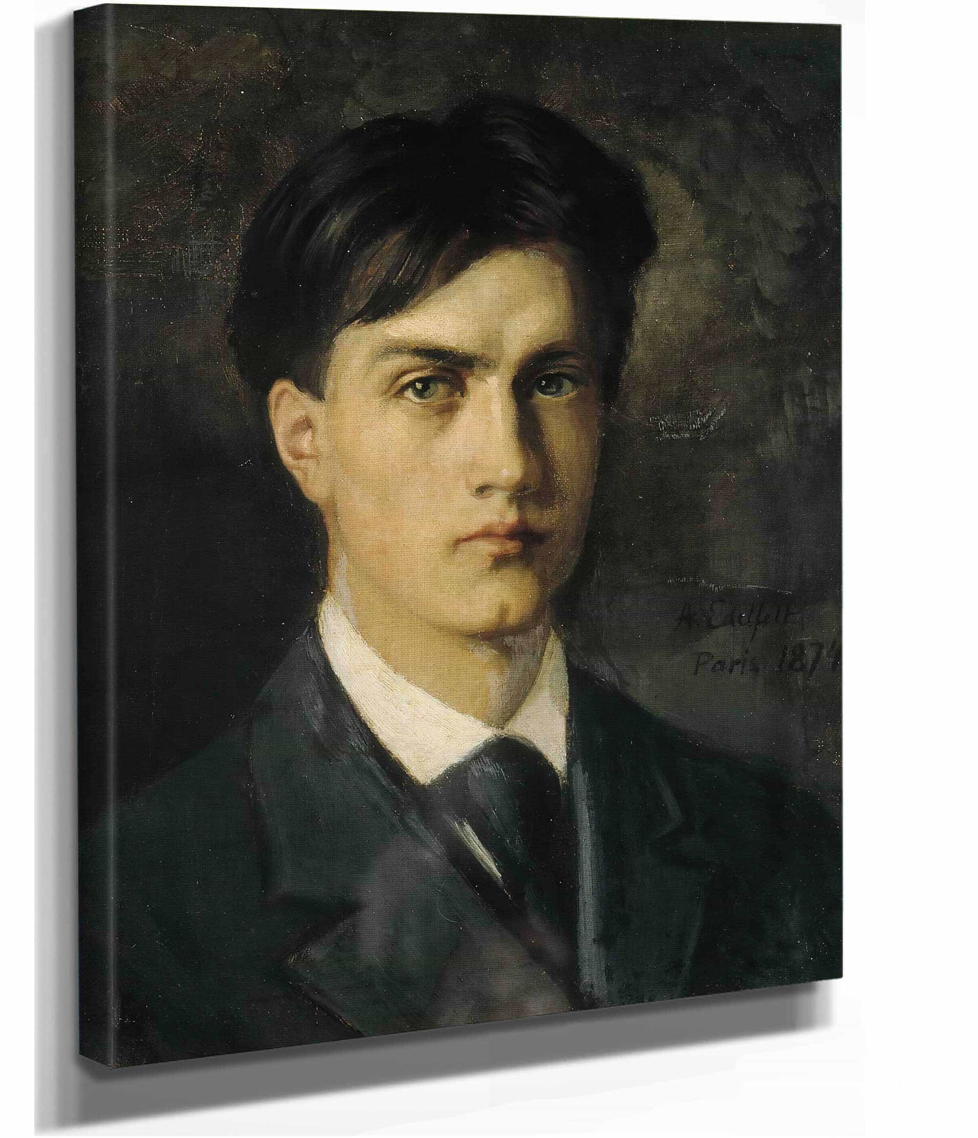 Self Portrait by Albert Edelfelt - Image 2