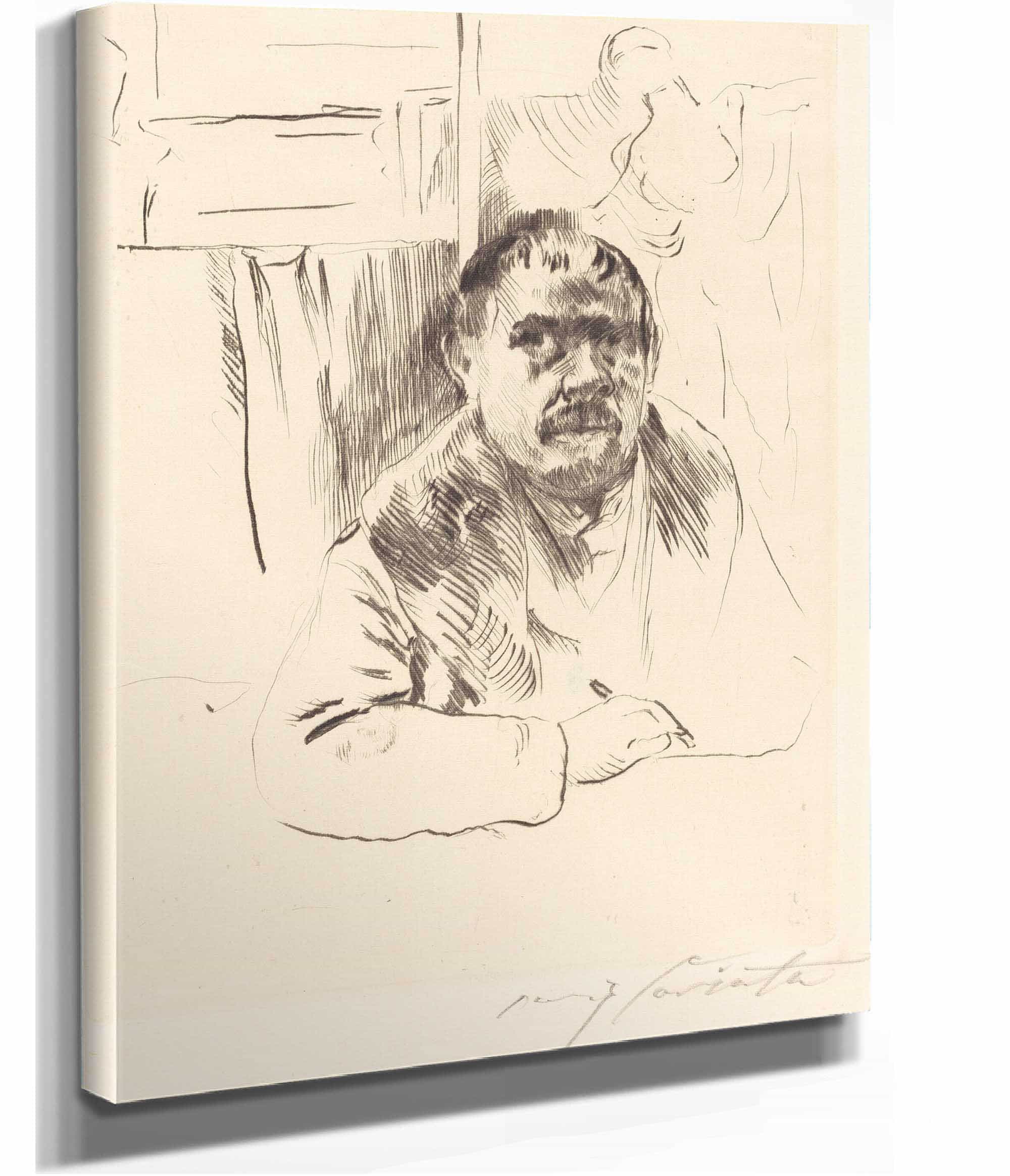Self Portrait In A Fur Coat Selbstbildnis Im Pelz by Lovis Corinth - Image 2