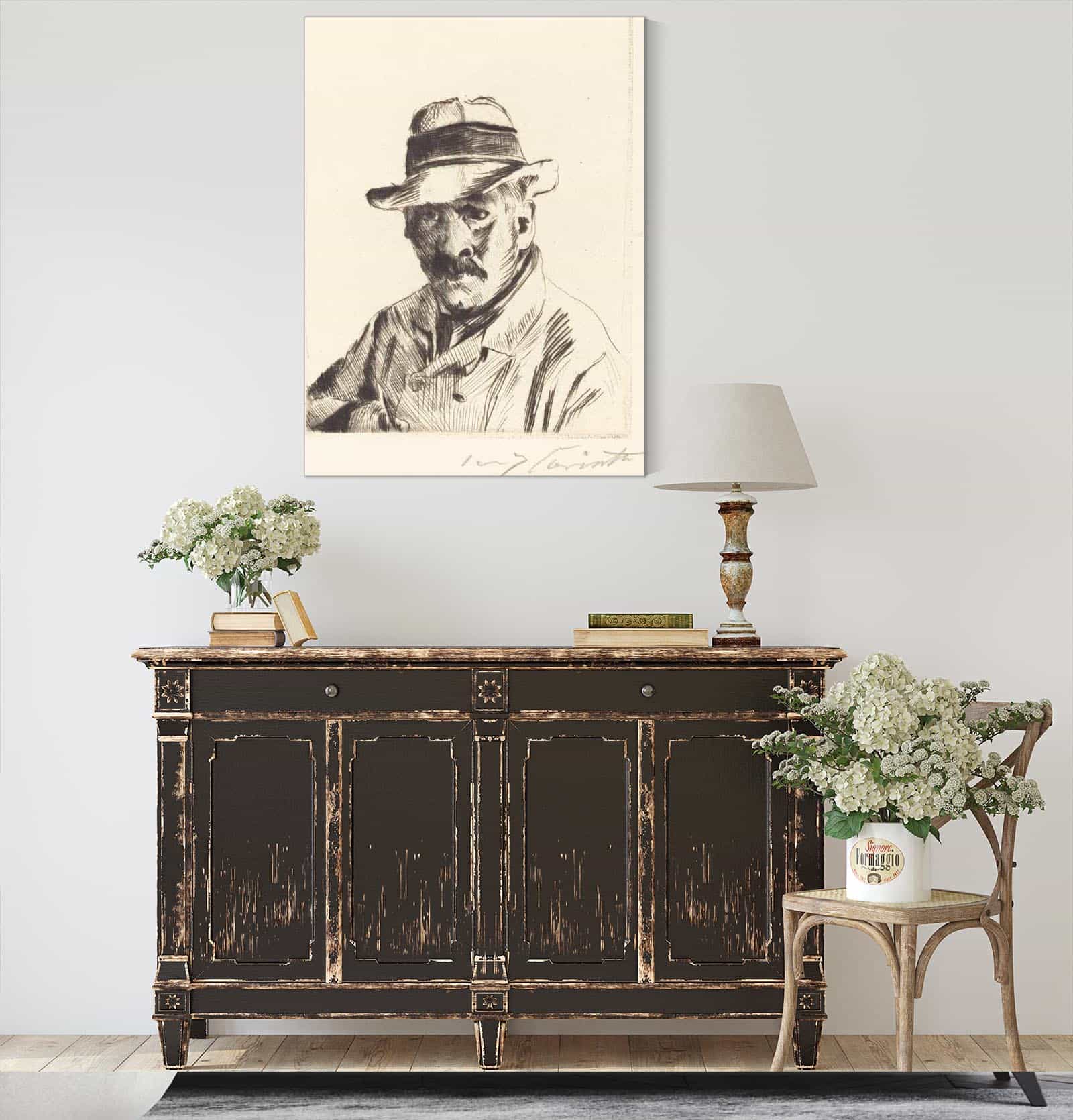 Self Portrait In A Straw Hat Selbstbildnis Im Strohhut by Lovis Corinth - Image 4