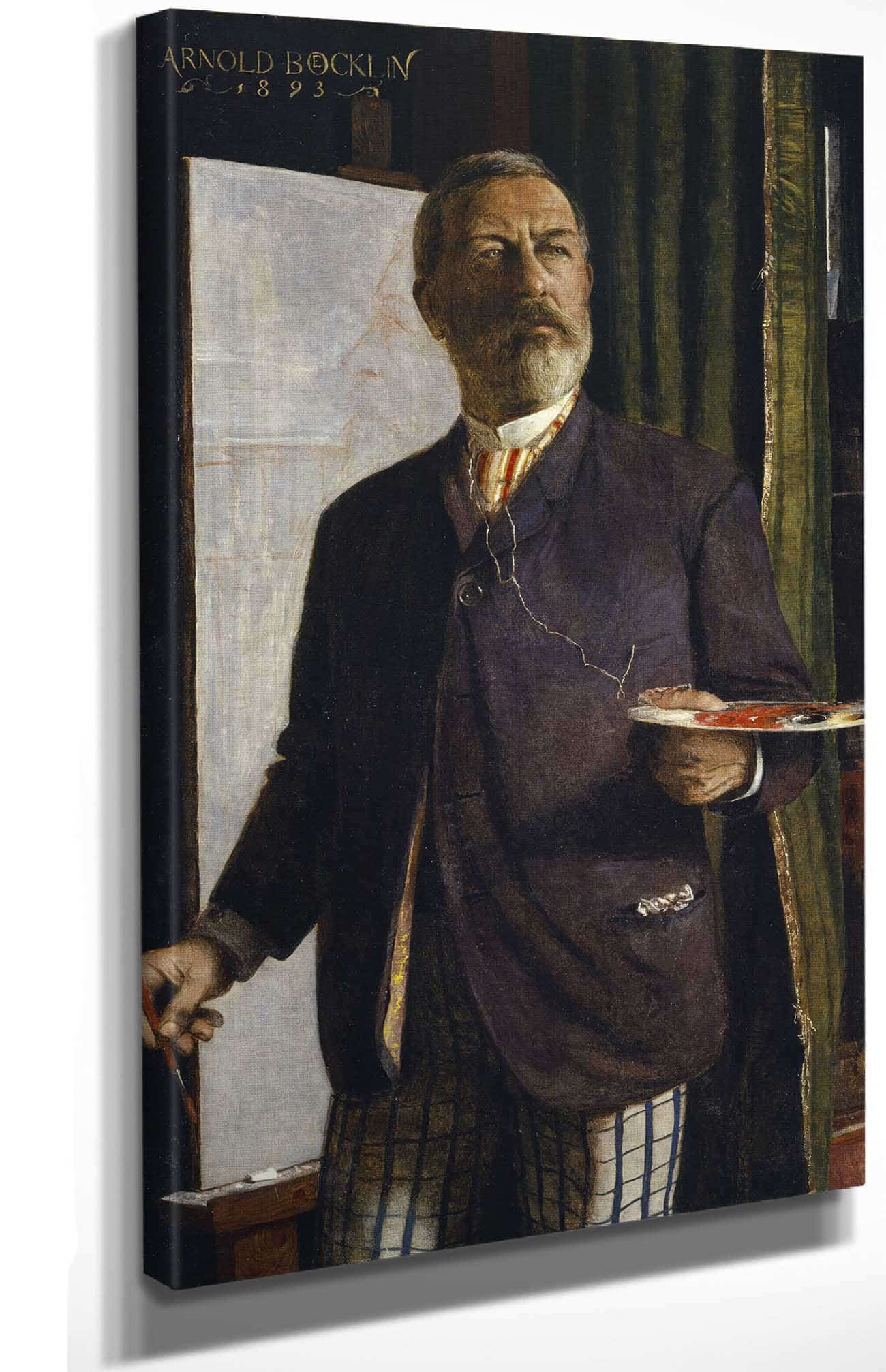 Self Portrait In The Studio by Arnold Bocklin - Image 4