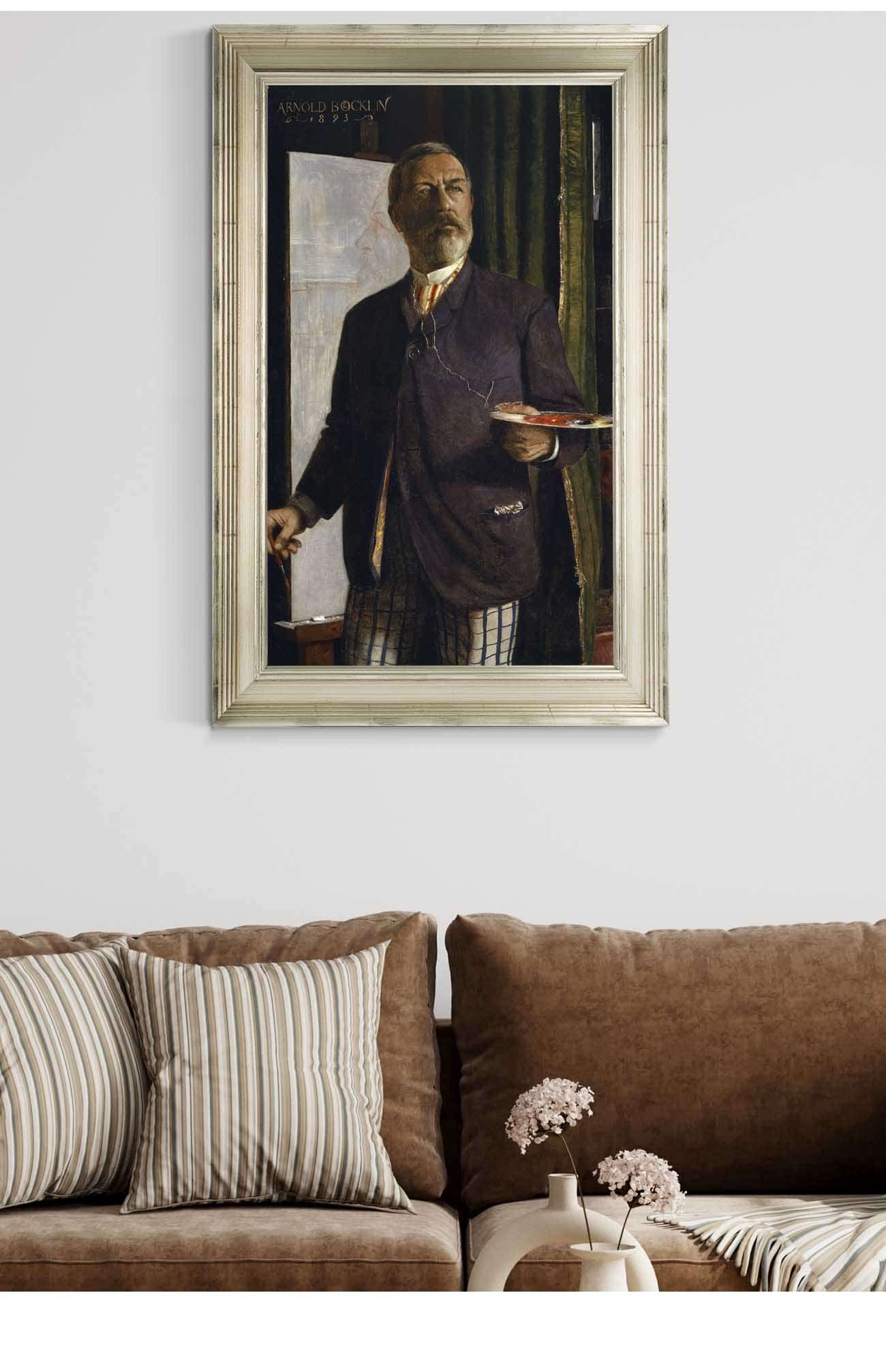 Self Portrait In The Studio by Arnold Bocklin - Image 5