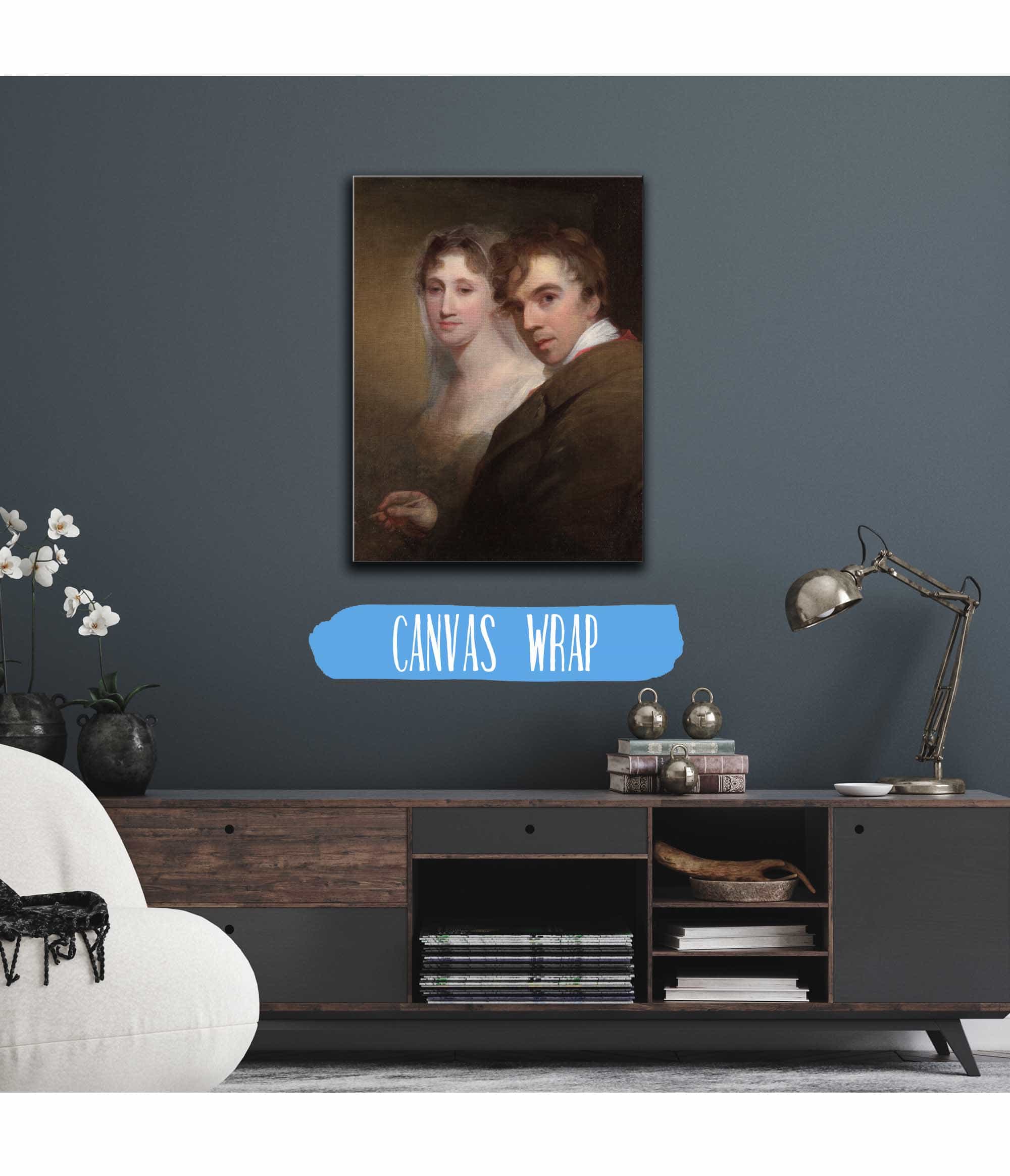 Self Portrait Of The Artist Painting His Wife Sarah Annis Sully by Thomas Sully - Image 3