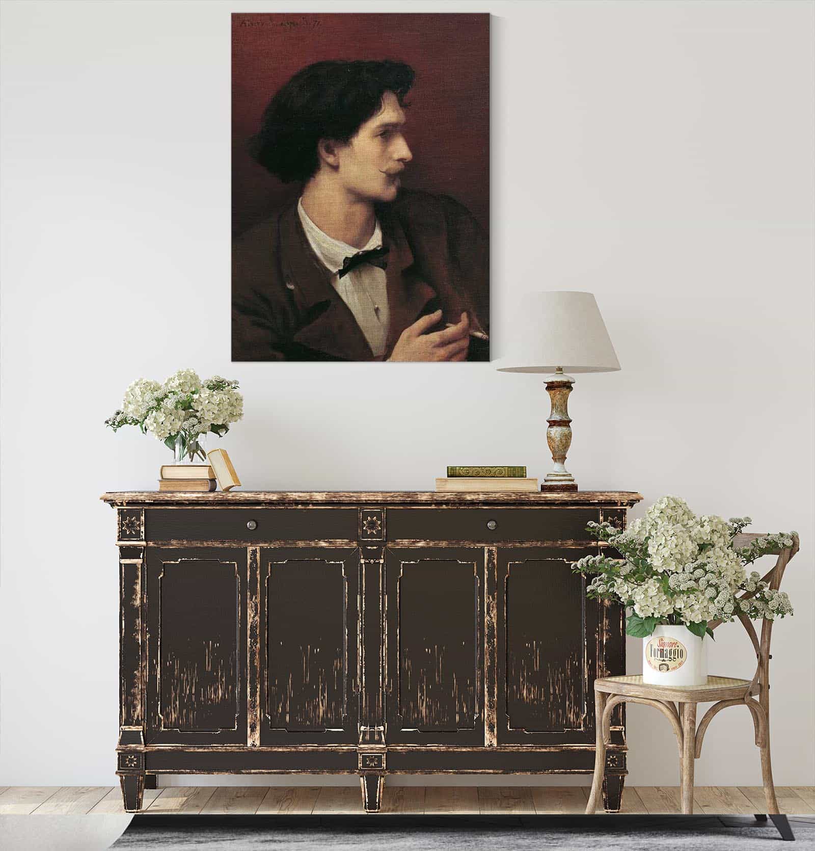 Self Portrait With Cigarette by Anselm Feuerbach - Image 4