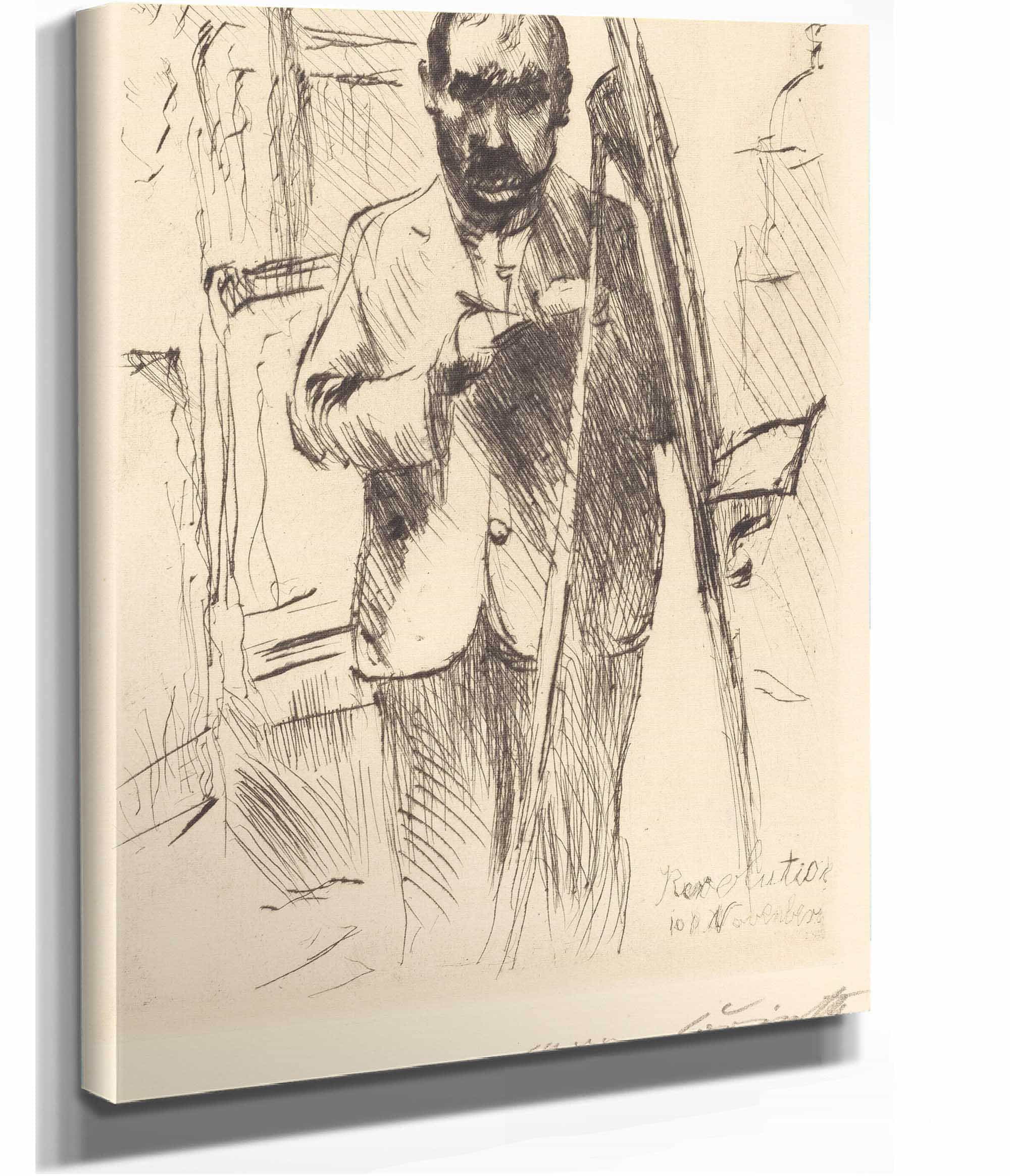 Self Portrait With Easel by Lovis Corinth - Image 2