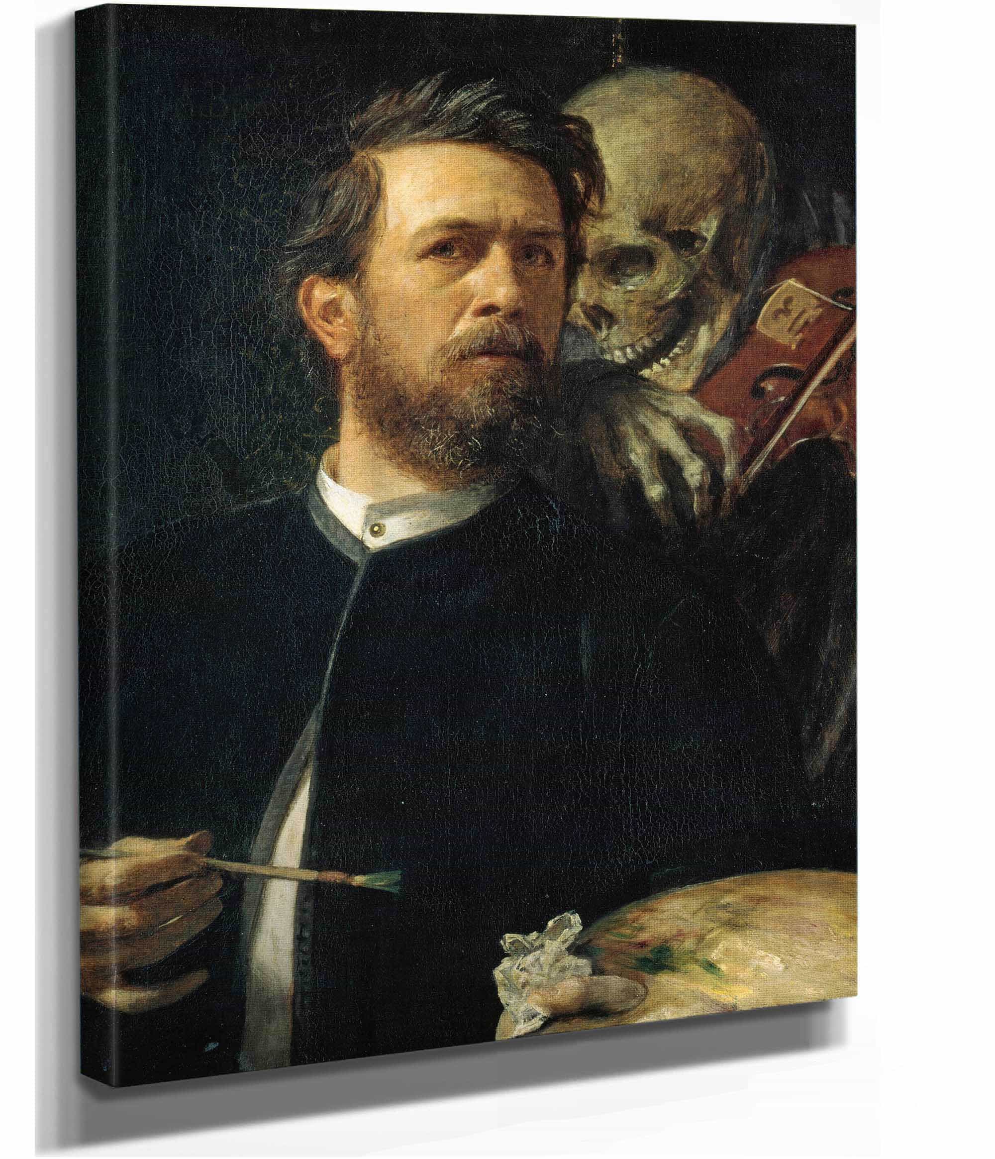 Self Portrait With Fiddling Death by Arnold Bocklin - Image 2