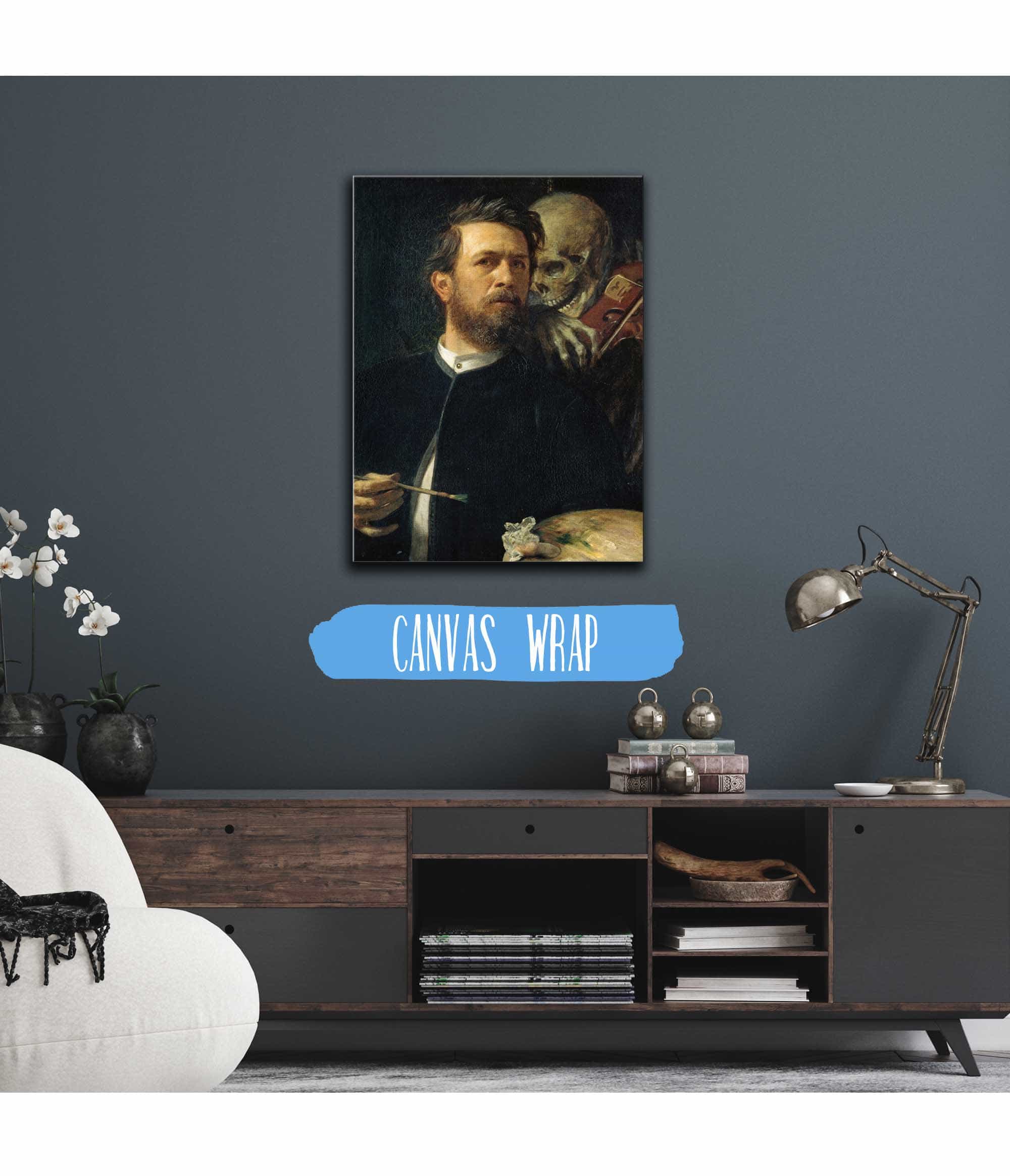 Self Portrait With Fiddling Death by Arnold Bocklin - Image 3