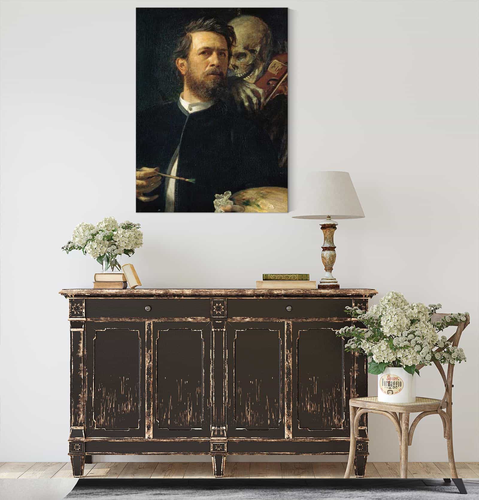 Self Portrait With Fiddling Death by Arnold Bocklin - Image 4