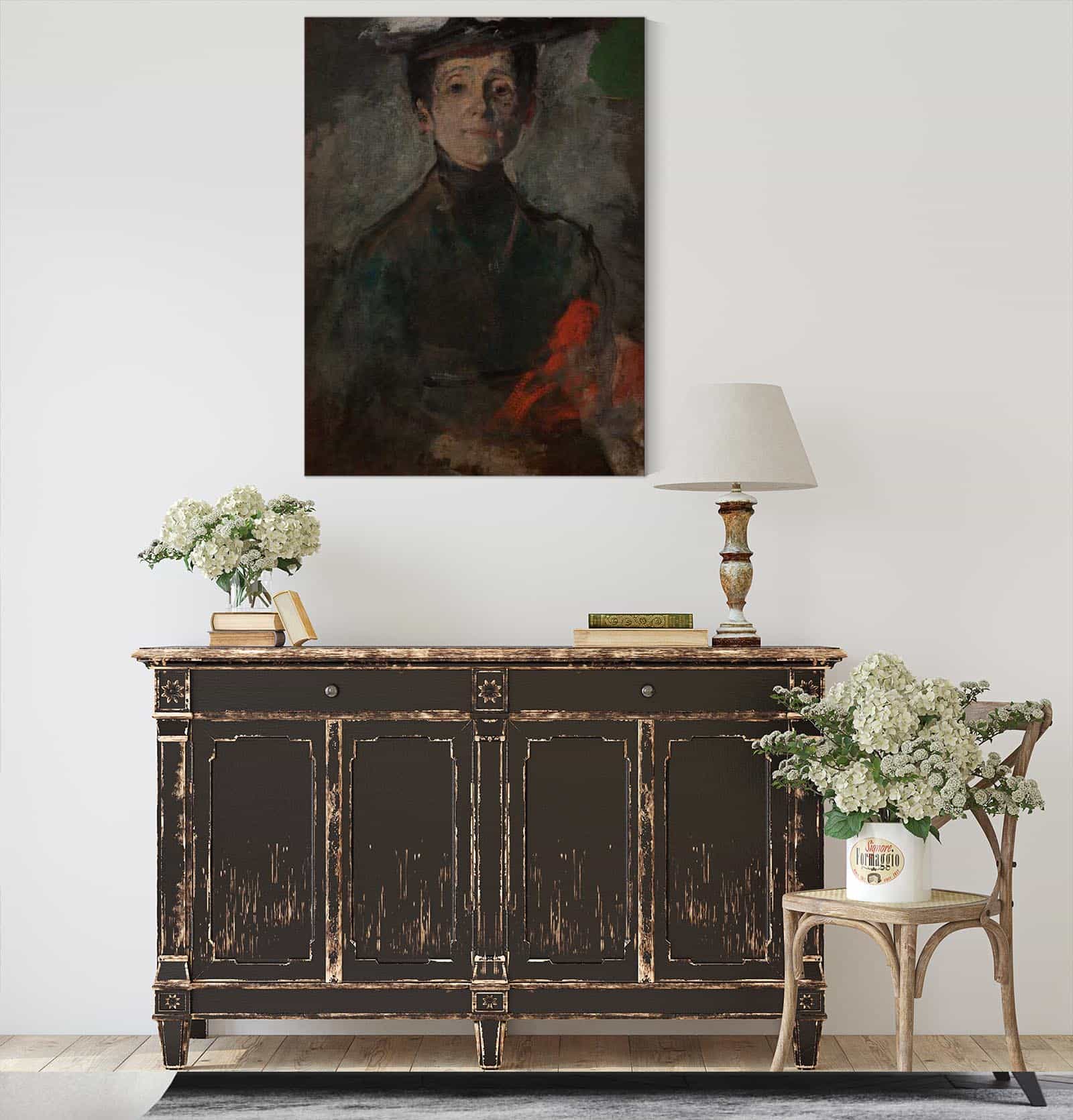 Self Portrait With Flowers by Olga Boznanska - Image 4