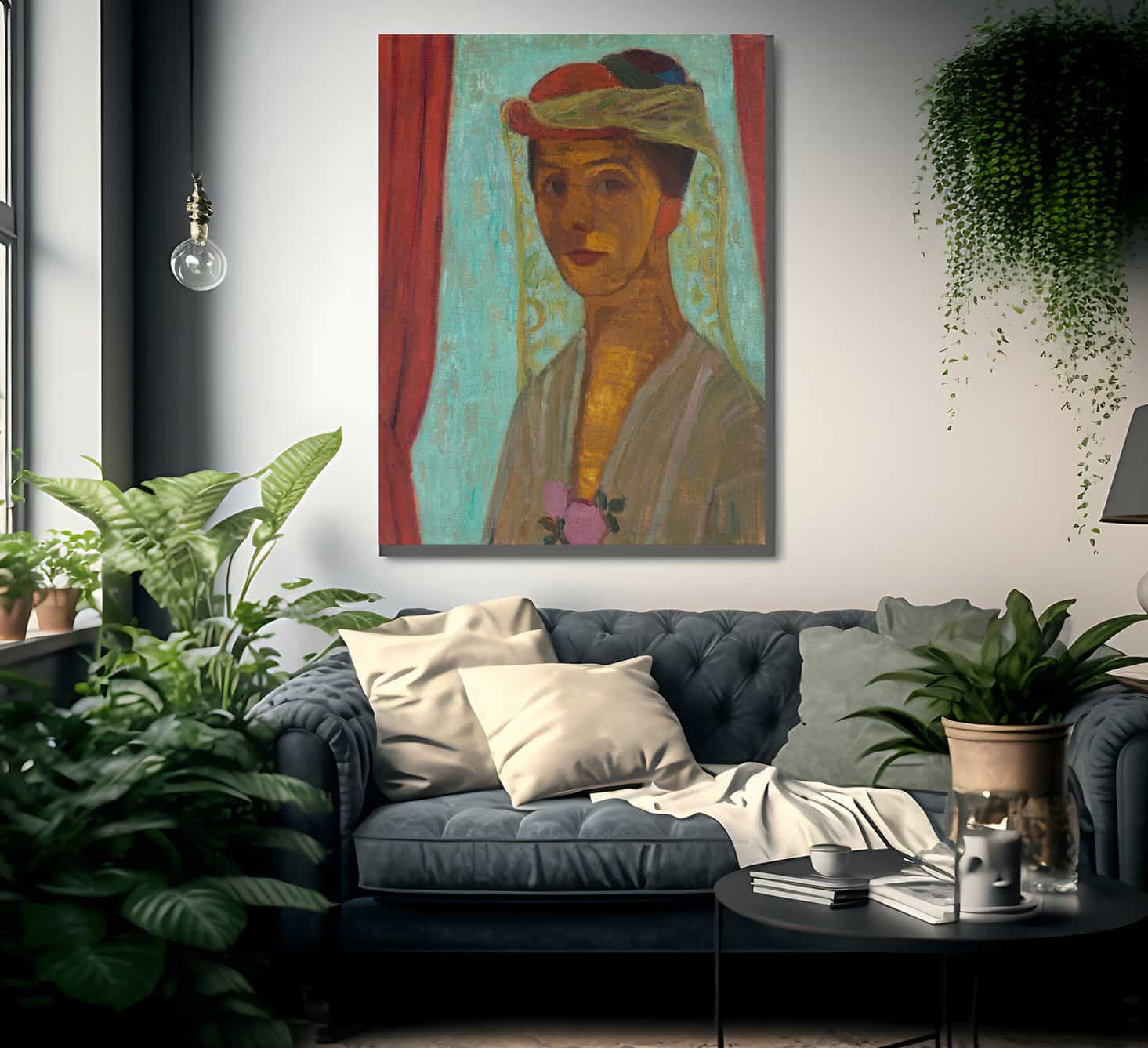 Self Portrait With Hat And Veil 1907 By Paula Modersohn Becker - Image 2