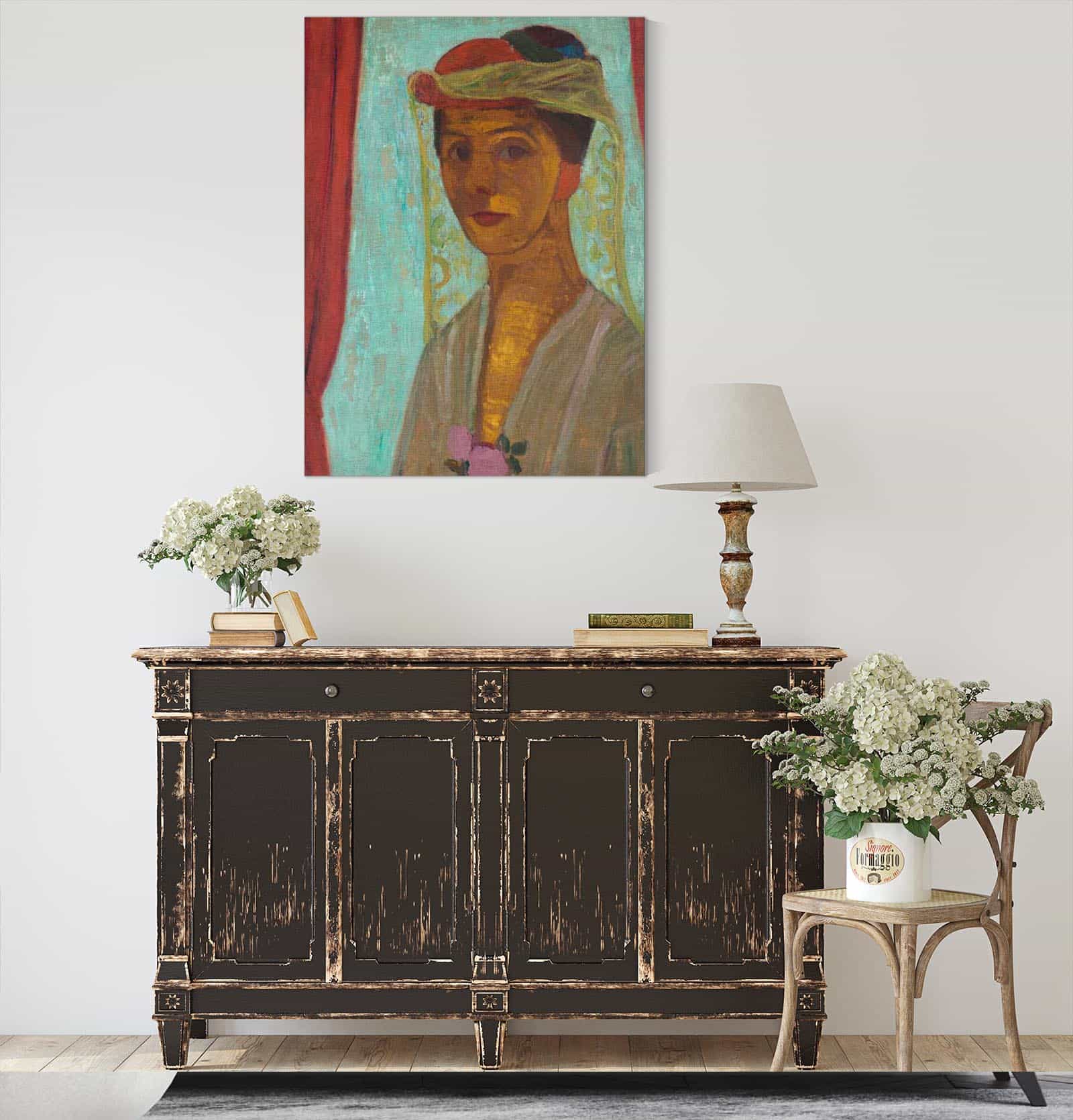 Self Portrait With Hat And Veil by Paula Modersohn Becker - Image 4