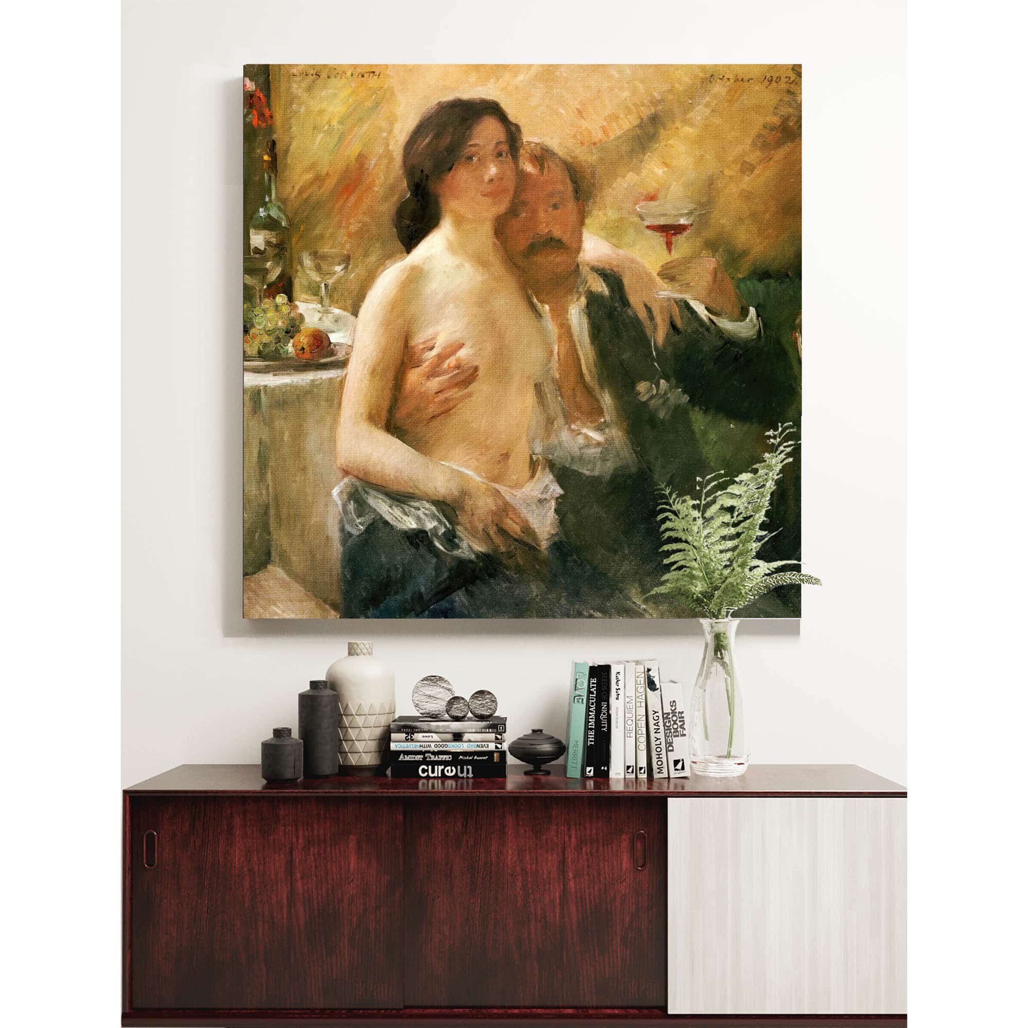 Self Portrait With His Wife Charlotte Berend Corinth And A Sekt Glass by Lovis Corinth - Image 4