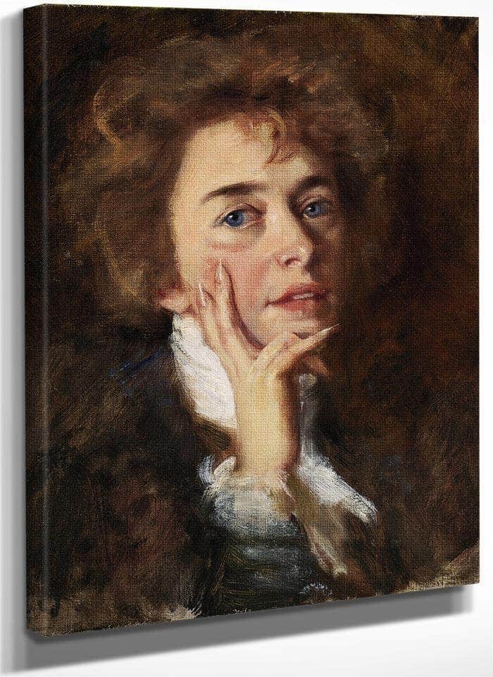 Self Portrait With Jabot By Alice Pike Barney