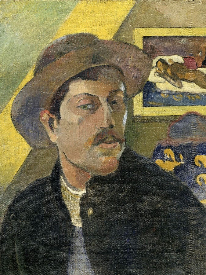 Self Portrait With Manao Tupapau By Eugene Henri Paul Gauguin - Image 6