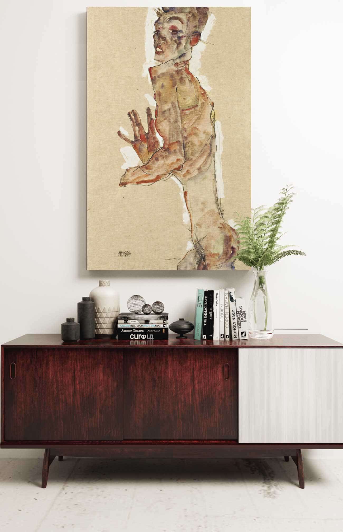 Self Portrait With Splayed Fingers by Egon Schiele - Image 2