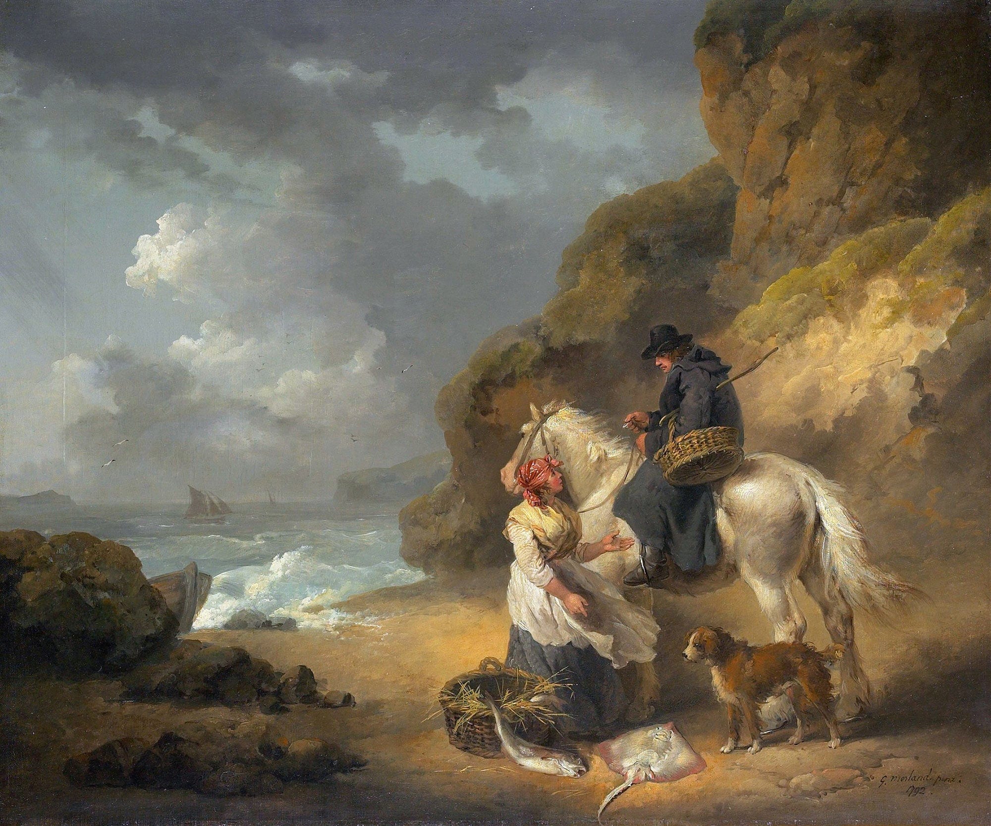 Selling Fish by George Morland - Image 2