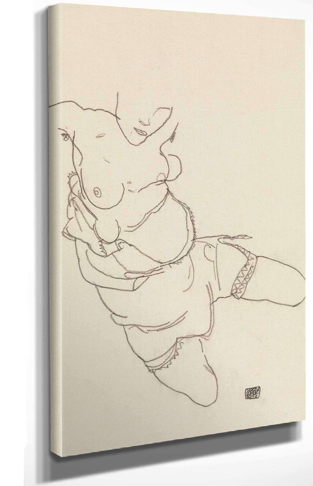 Semi Dressed Model by Egon Schiele - Image 4