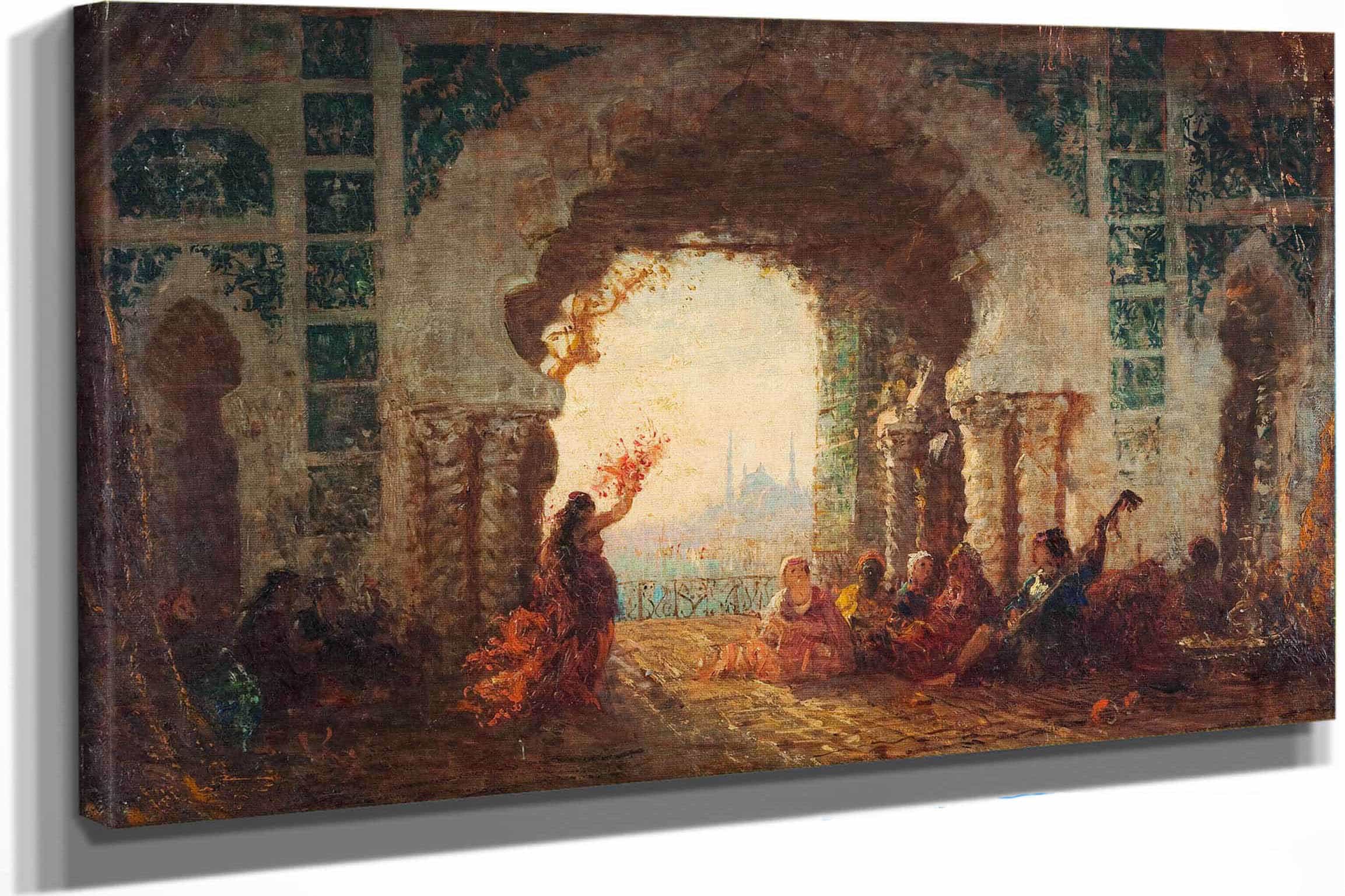 Serail A Constantinople La Danse De Lalmee by Felix Ziem