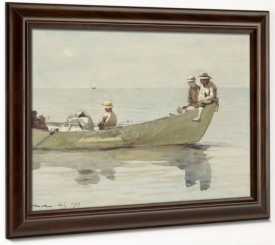 Seven Boys In A Dory (Detail) By Winslow Homer - Image 4
