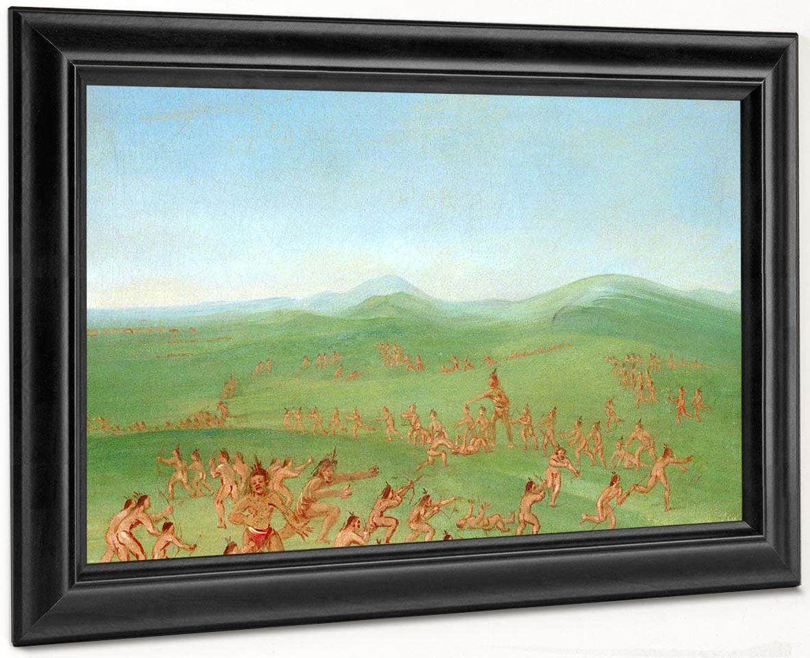 Sham Fight, Mandan Boys By George Catlin - Image 6