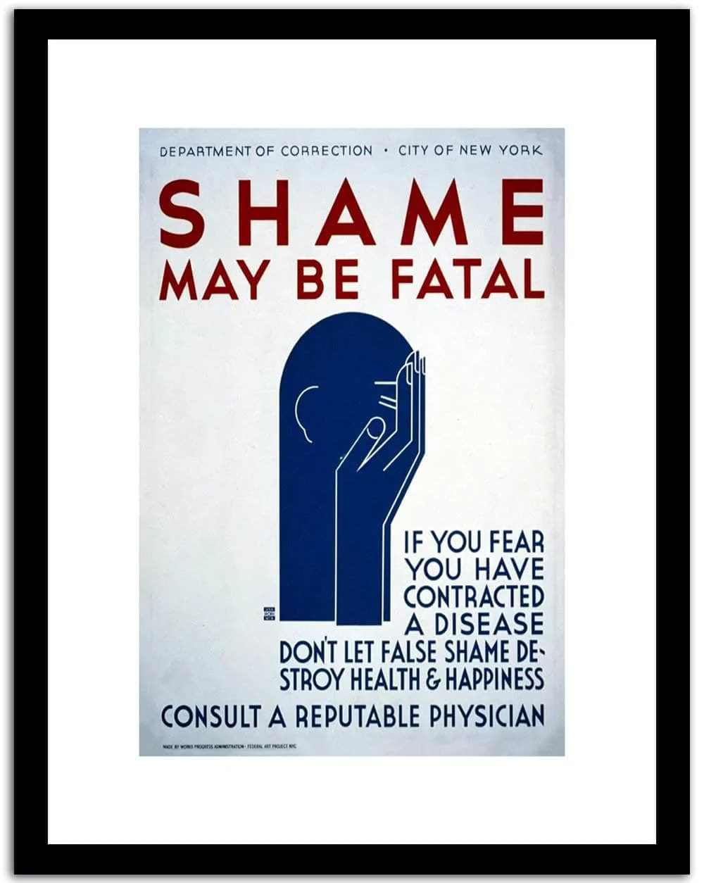 Shame May Be Fatal Wpa Vintage Advertising