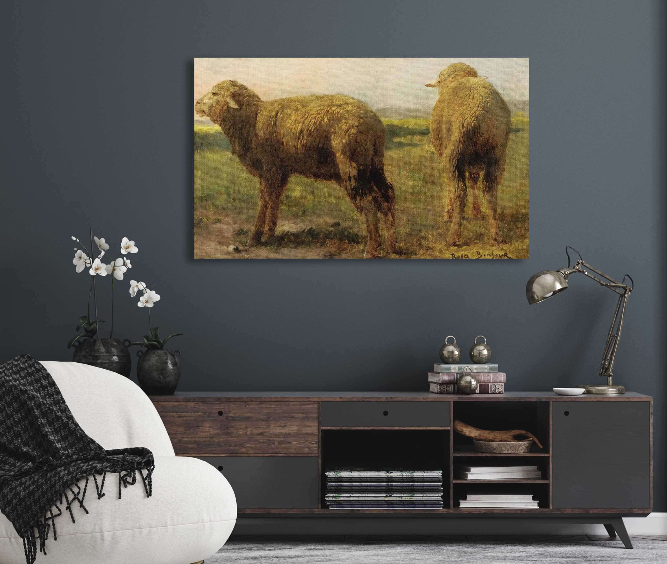 Sheep In A Meadow by Rosa Bonheur - Image 5