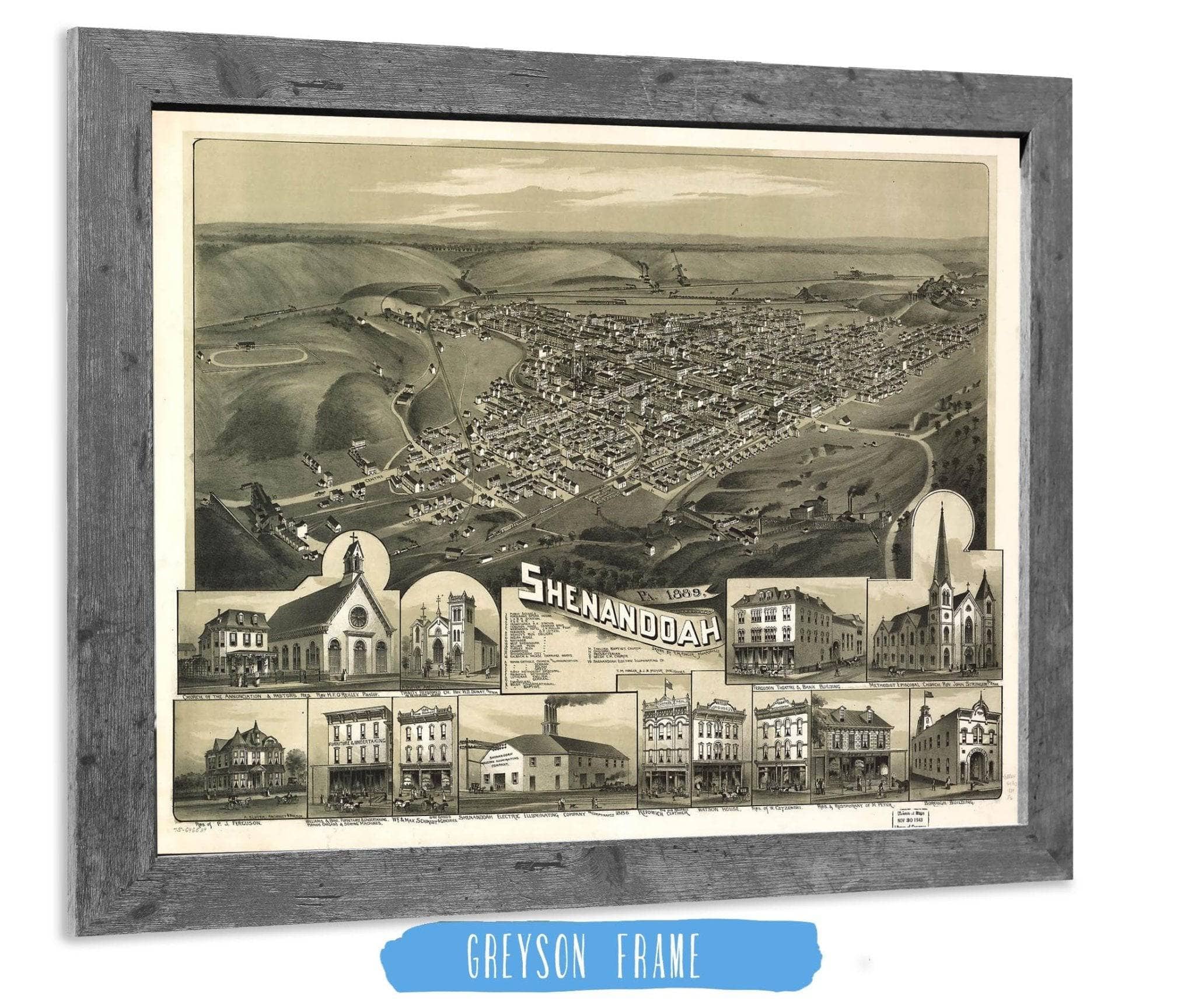 Shenandoah Pa 1889 State of Pennsylvania - Image 6