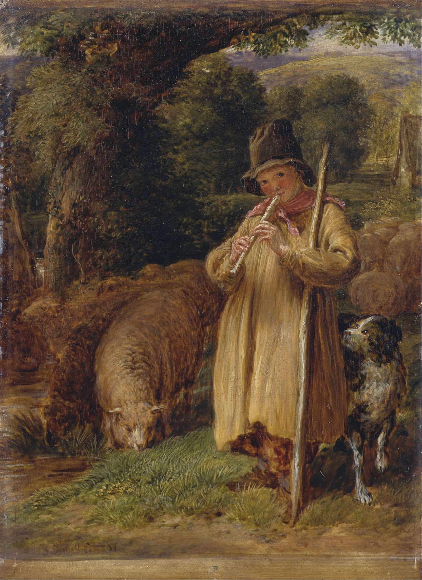 Shepherd Boy Playing A Flute by John Linnell - Image 2