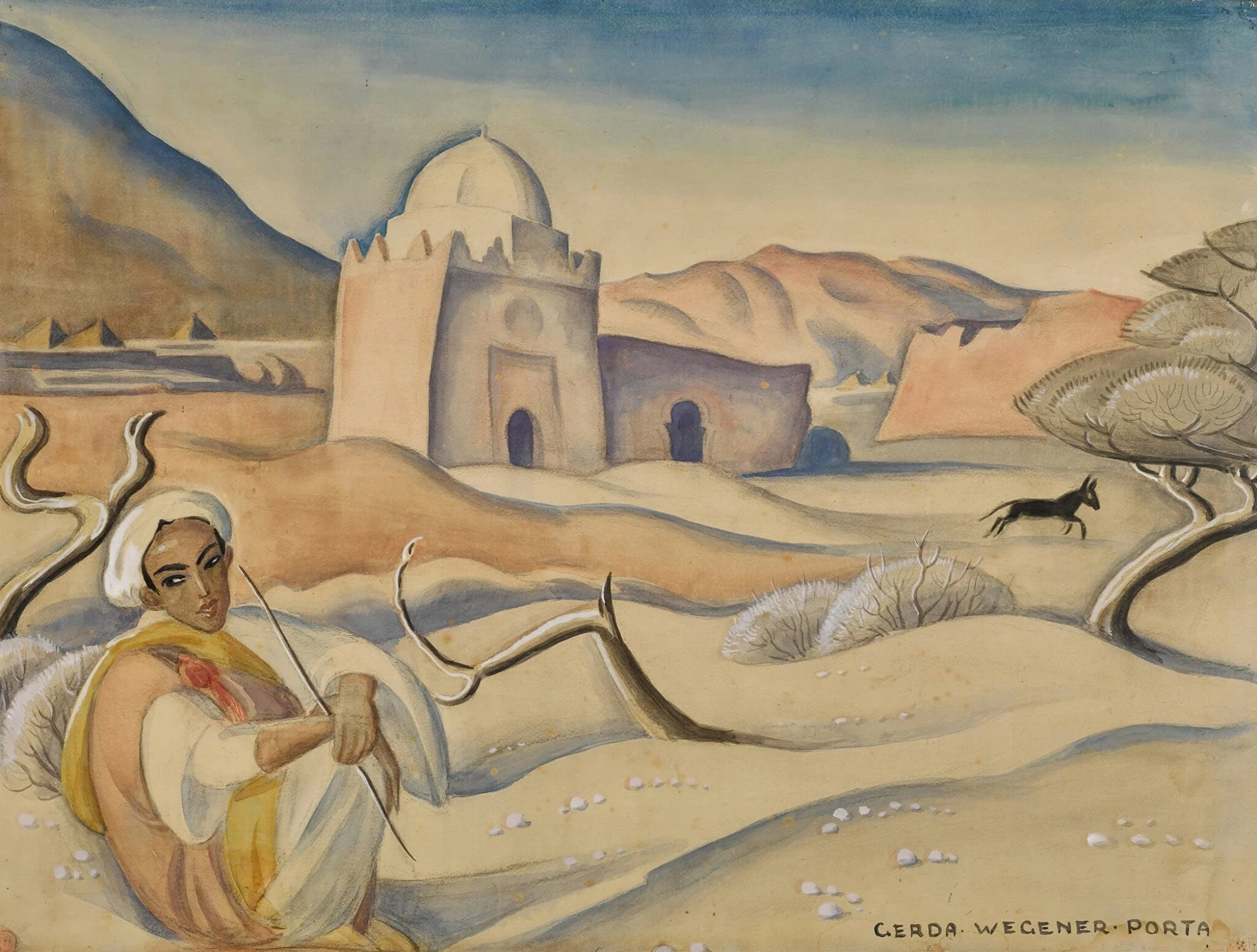 Shepherd In The Atlas Mountains by Gerda Wegener