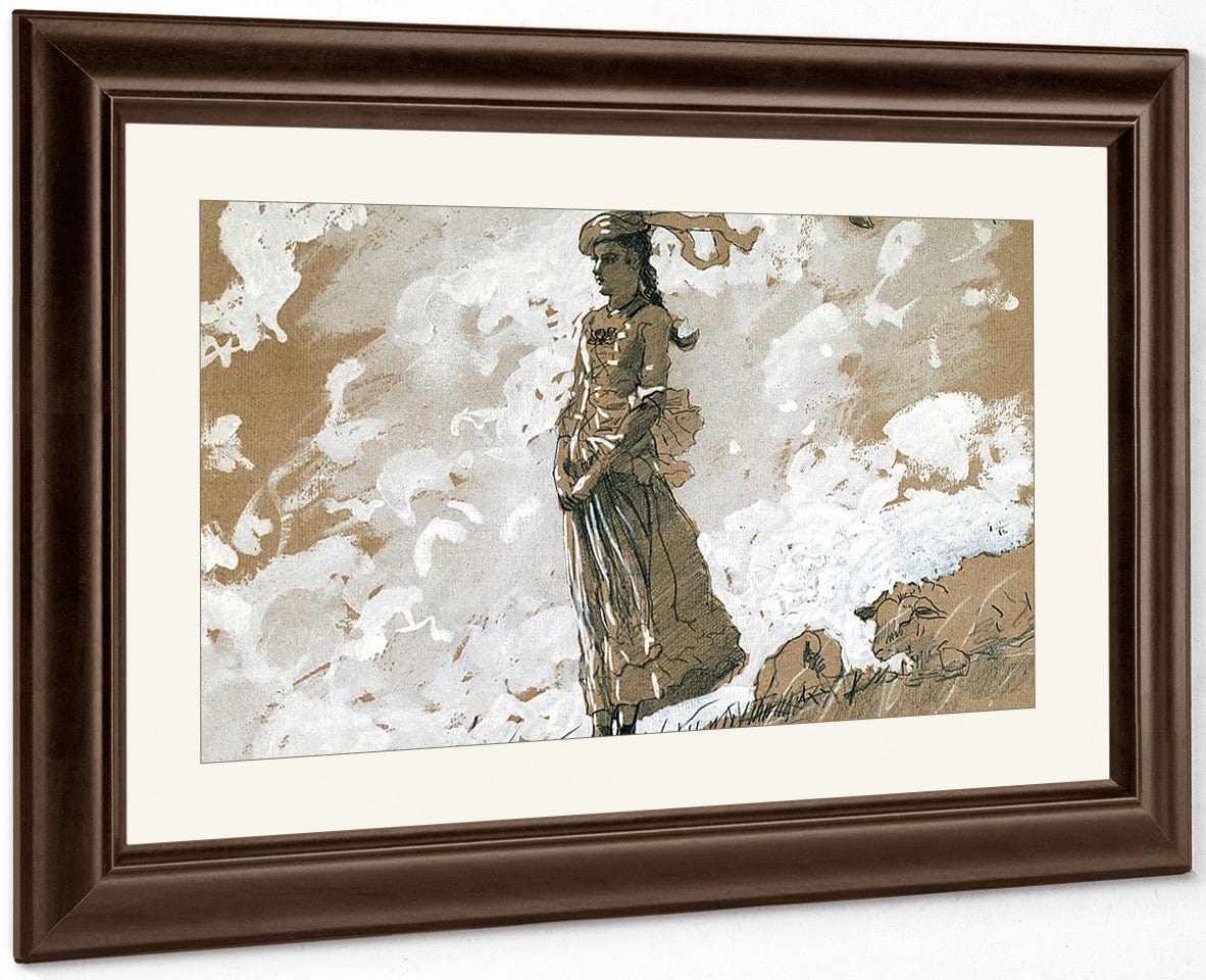 Shepherdess And Sheep By Winslow Homer - Image 5